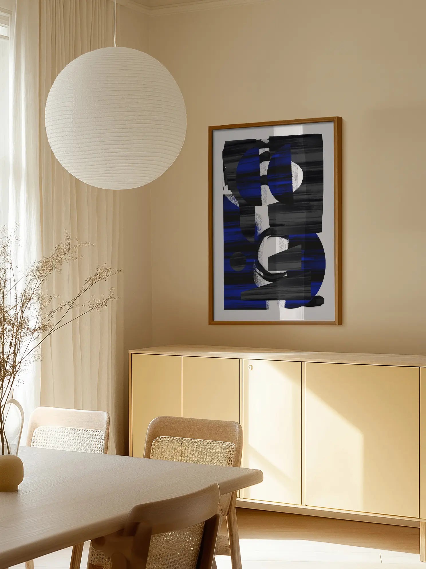 Abstract Stripe Minimal Collage No3 Poster