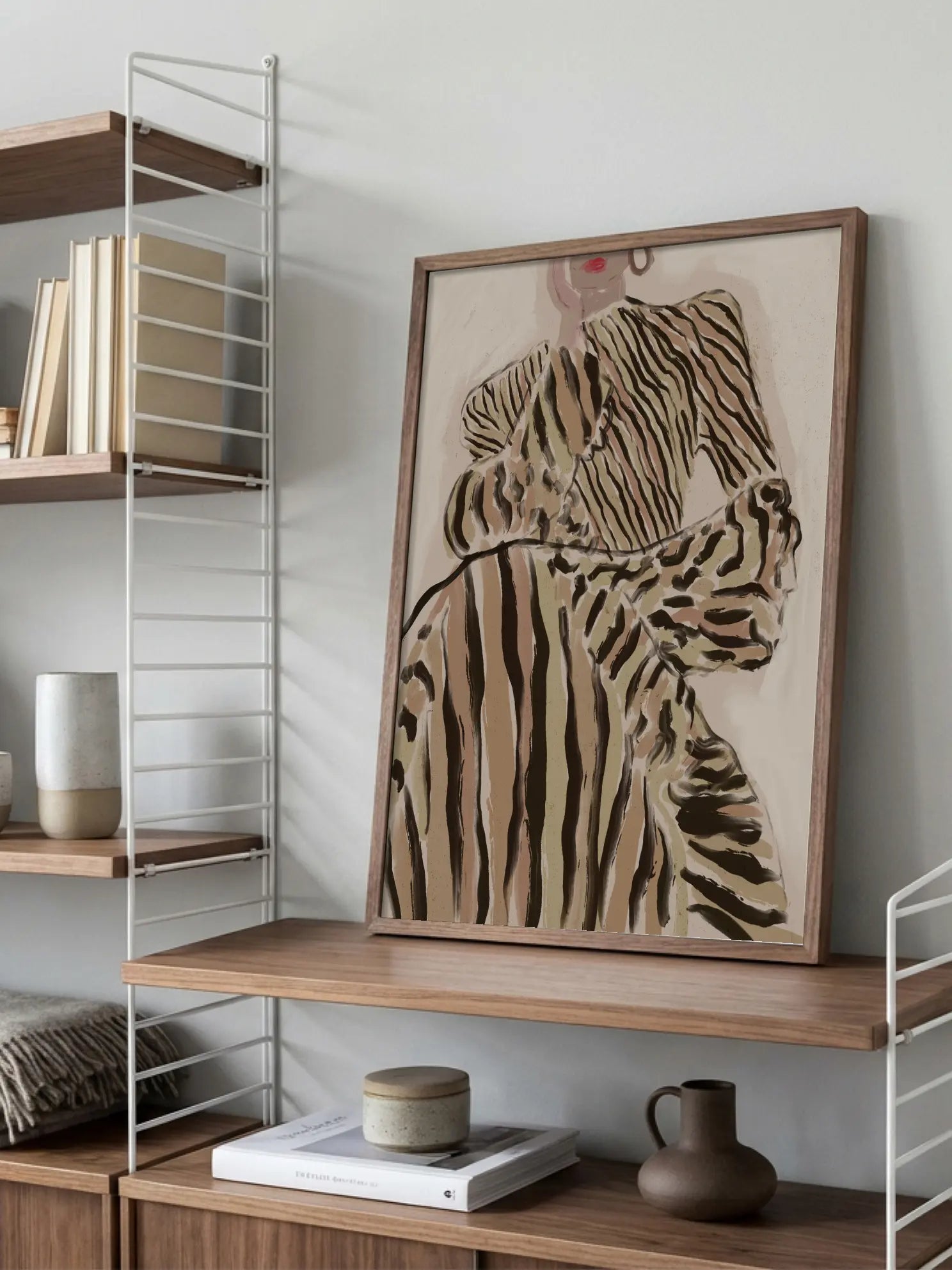 Abstract Striped Dress Poster