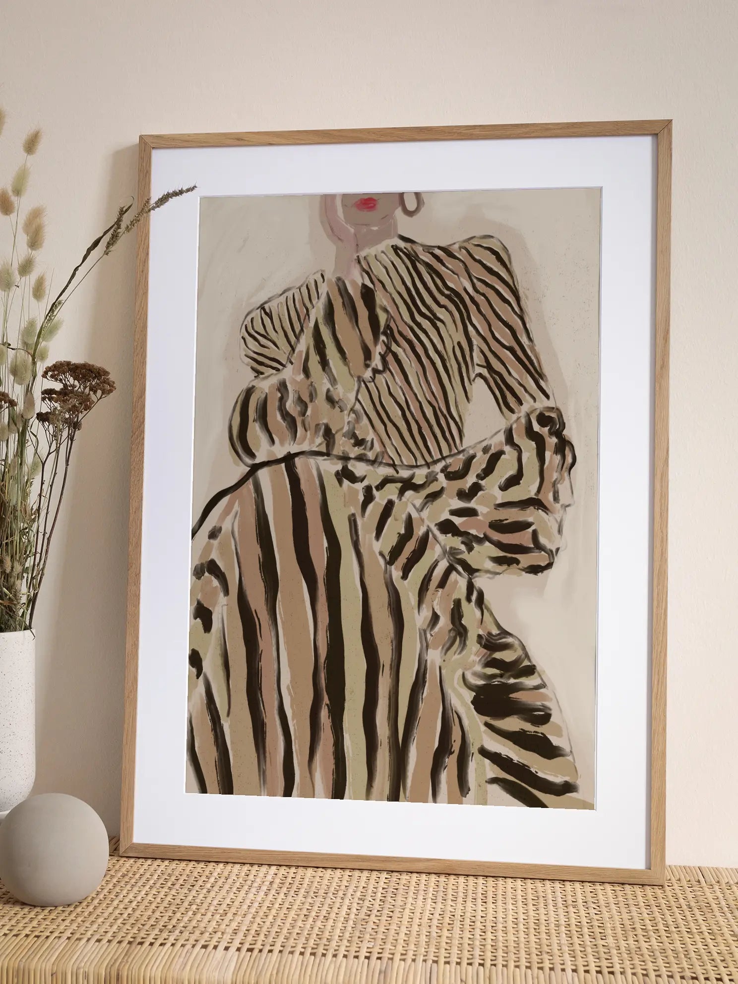 Abstract Striped Dress Poster