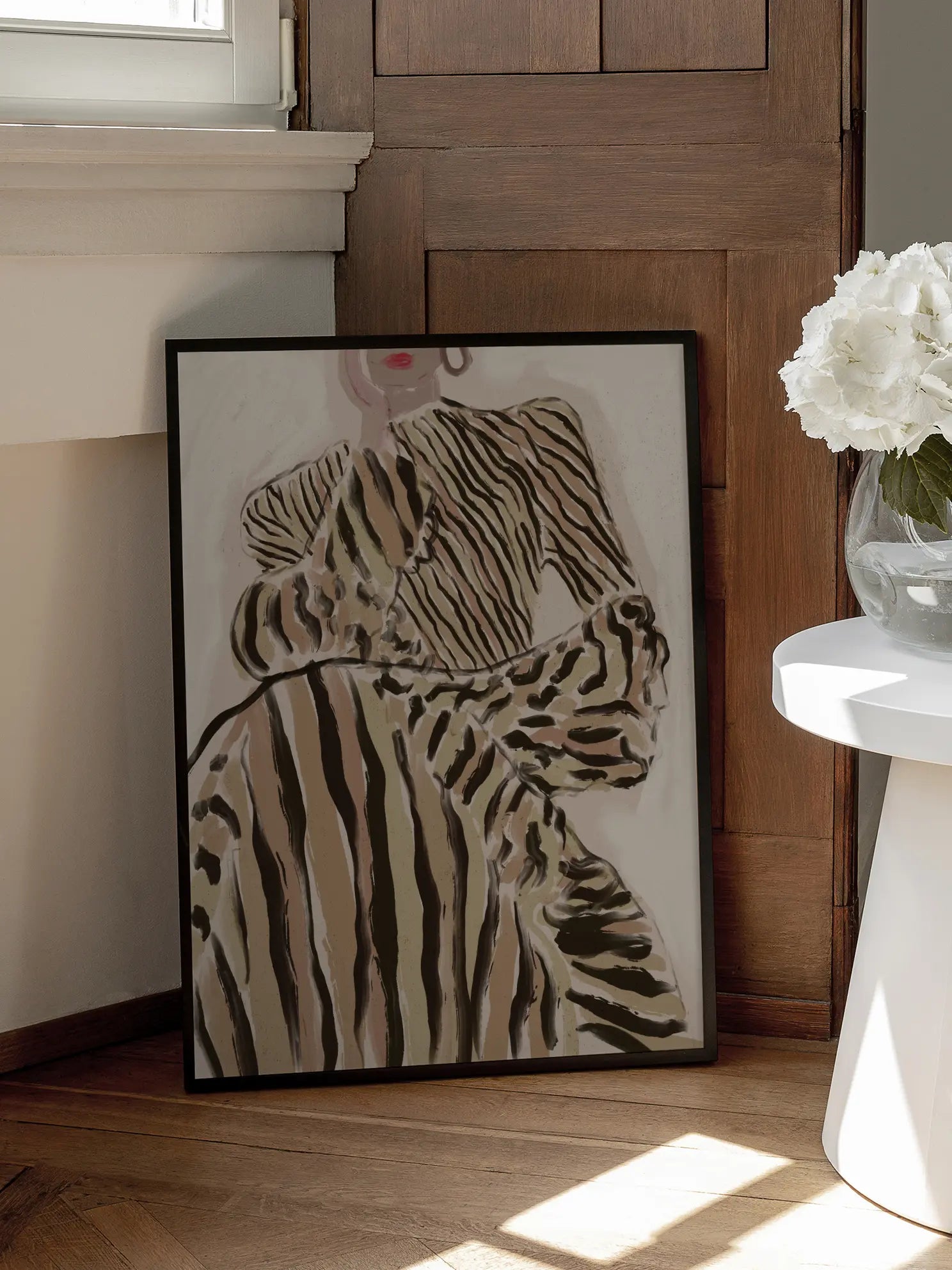 Abstract Striped Dress Poster