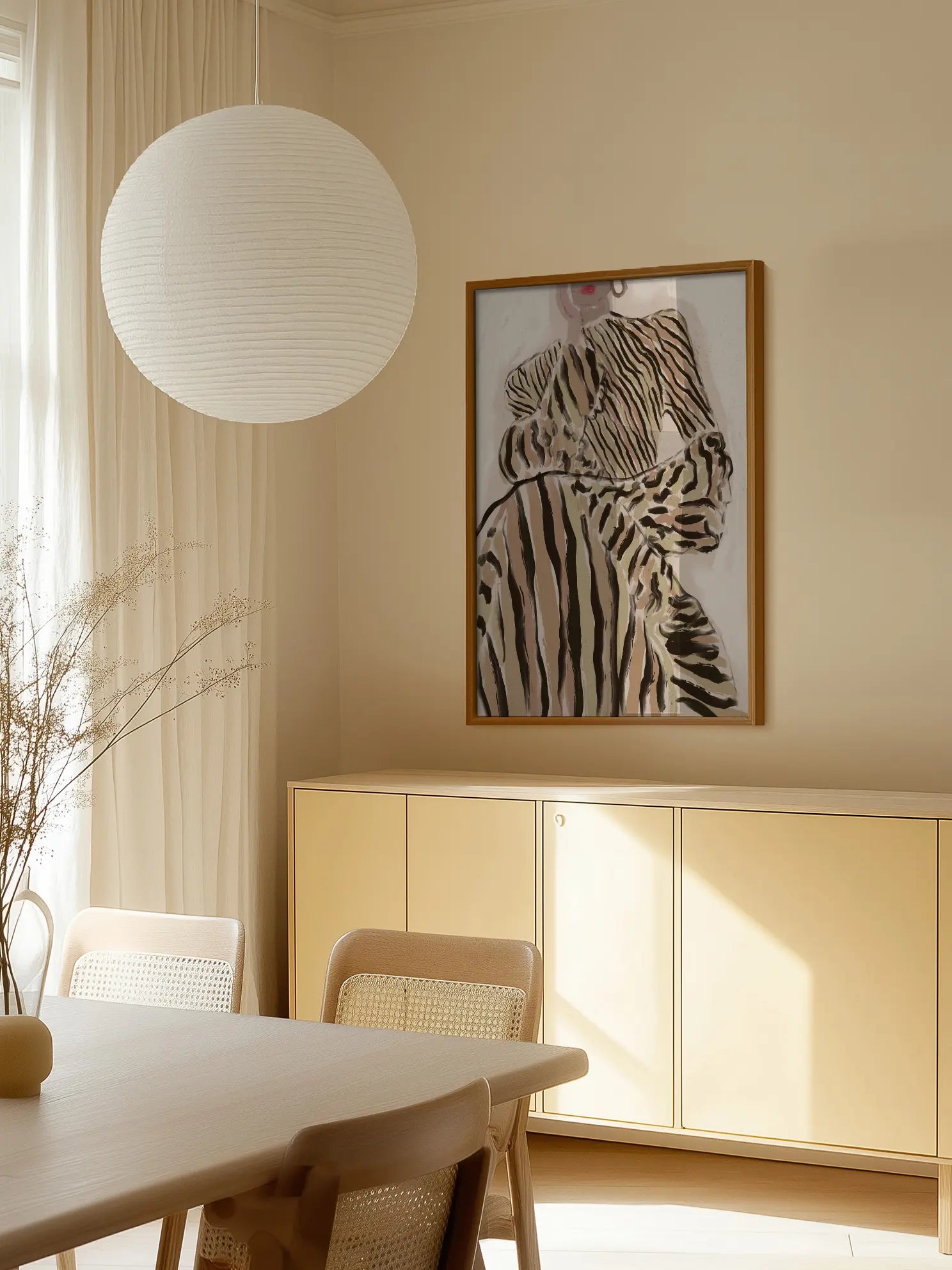 Abstract Striped Dress Poster