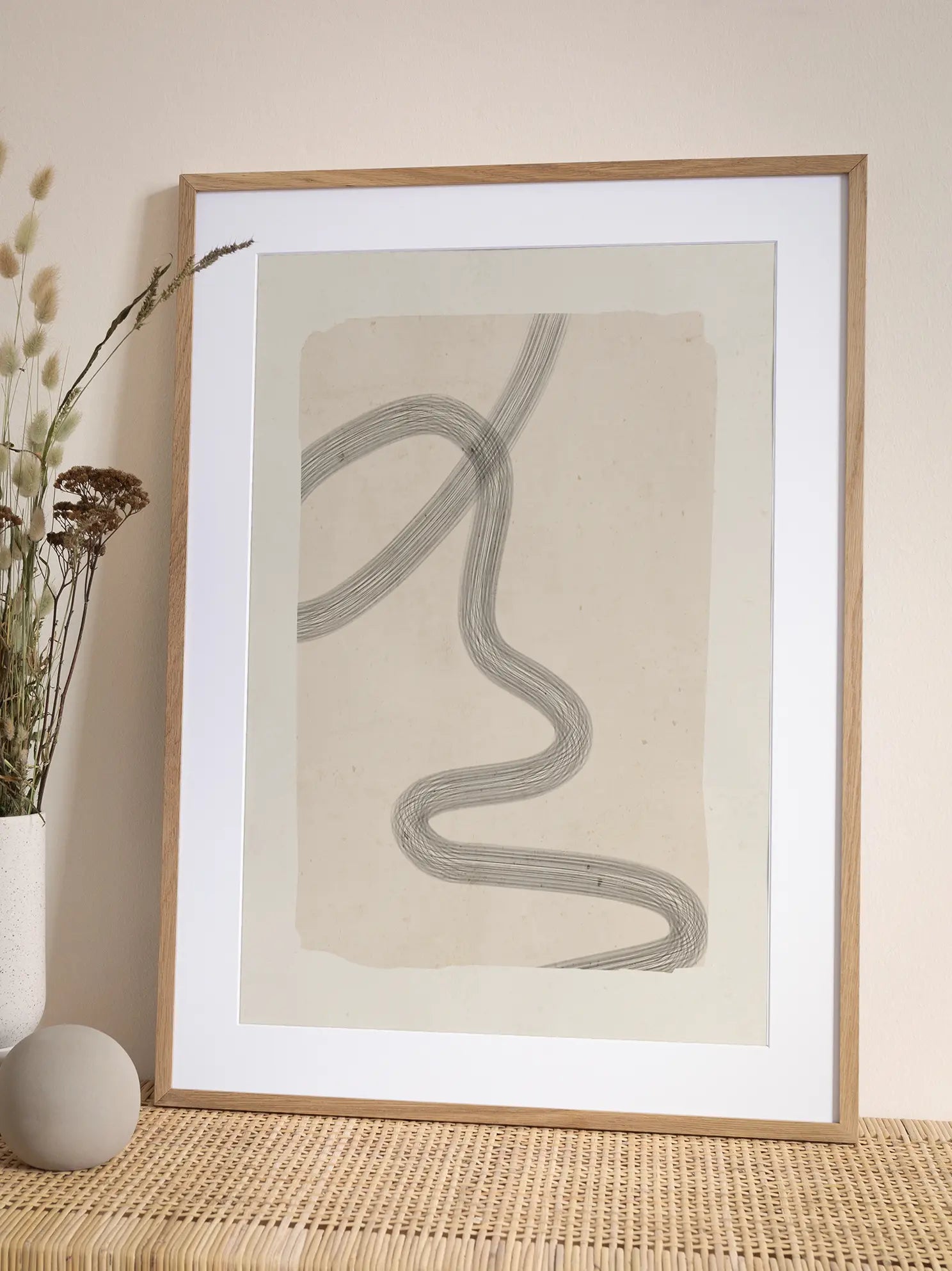 Abstract Winding Line Poster