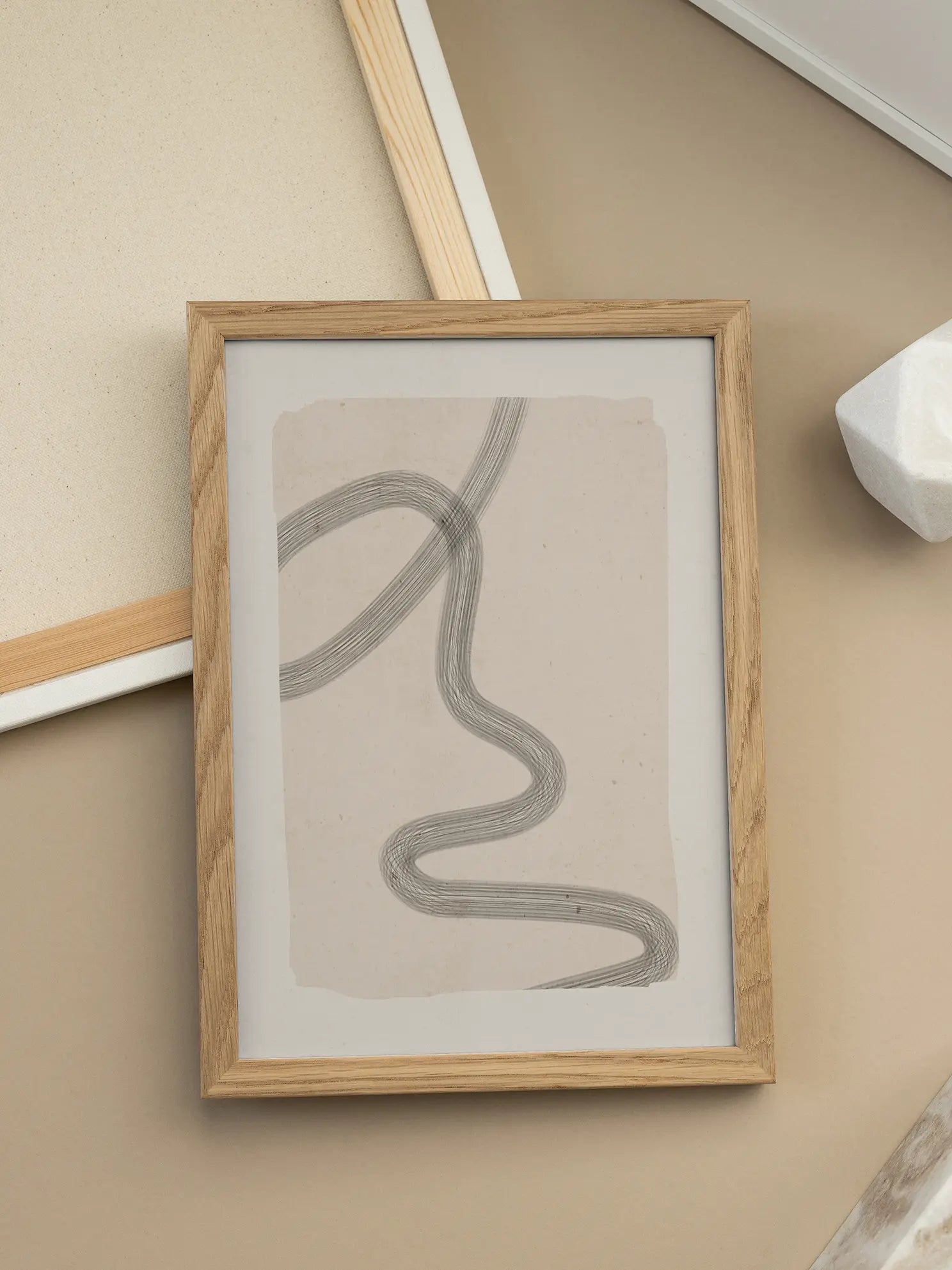 Abstract Winding Line Poster