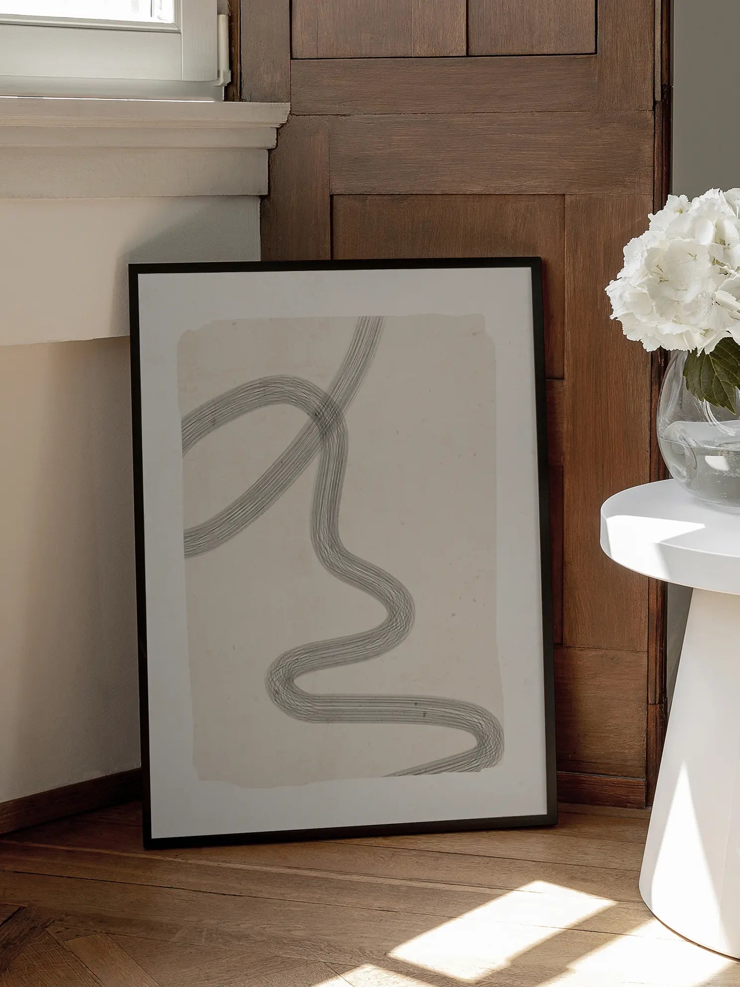 Abstract Winding Line Poster