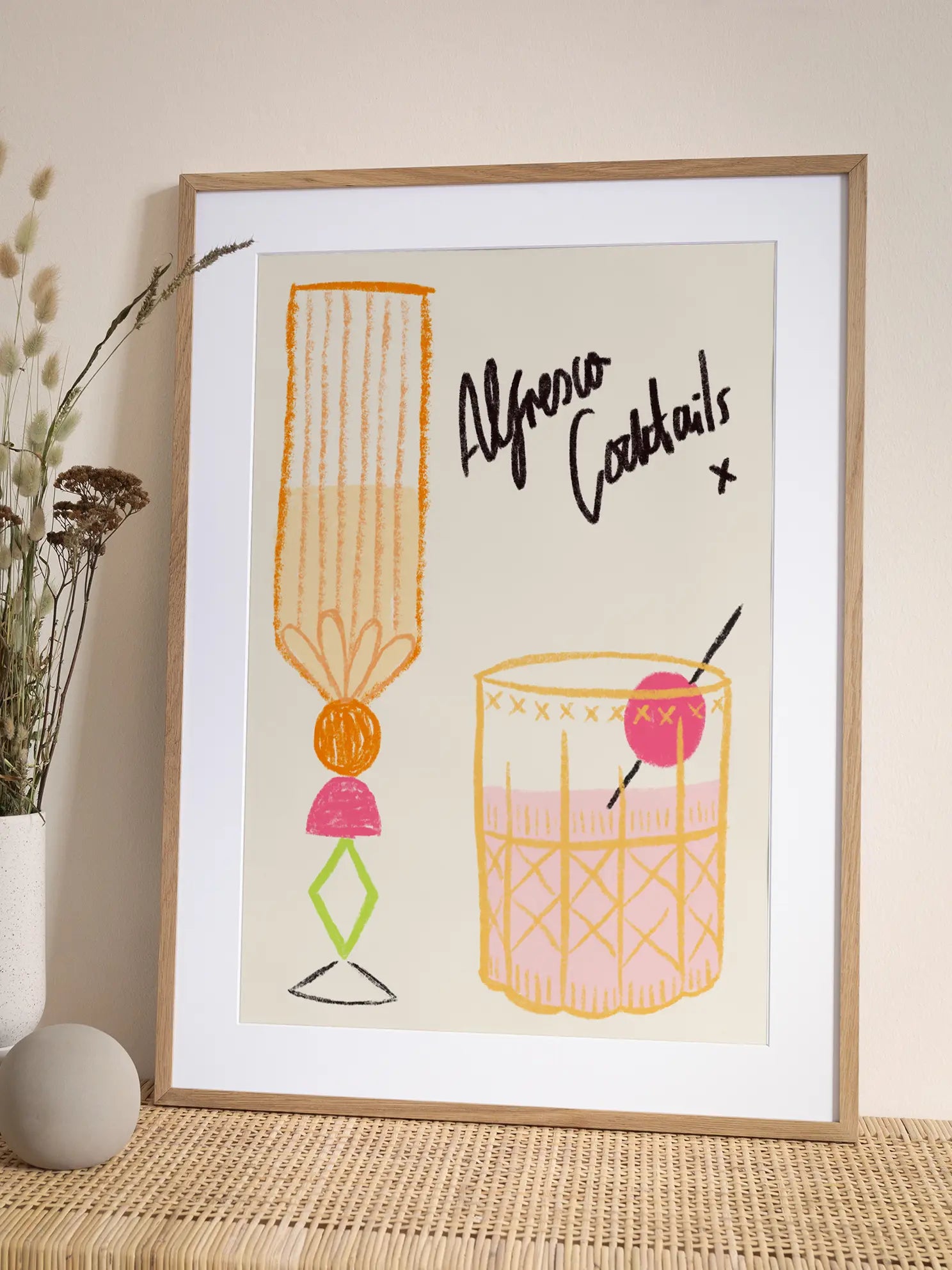 Alfresco Cocktails Poster