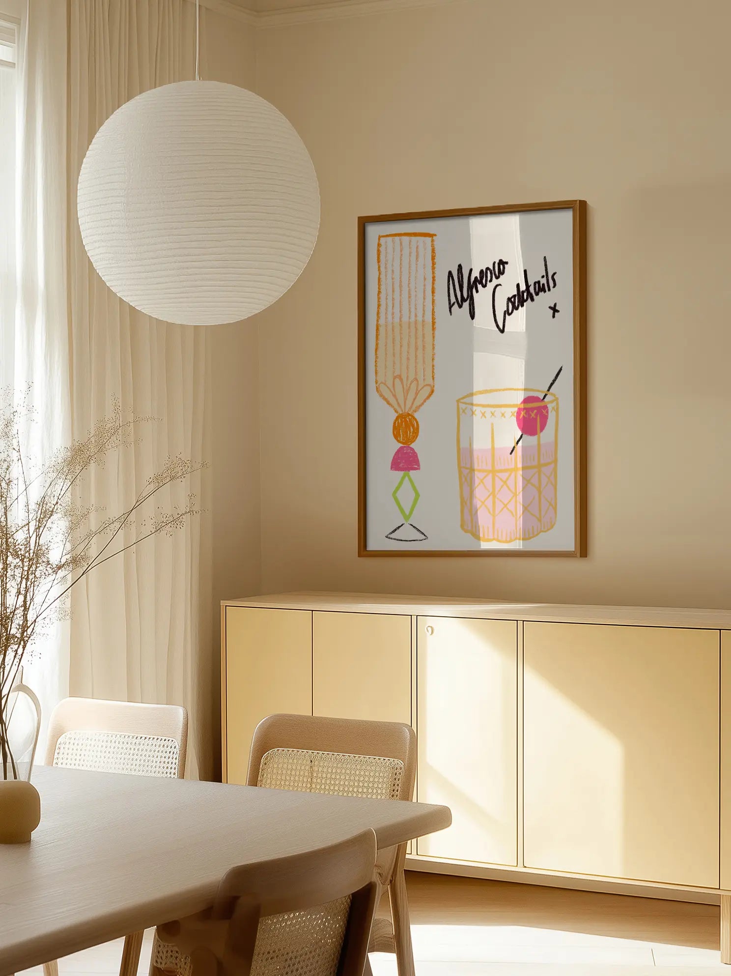 Alfresco Cocktails Poster