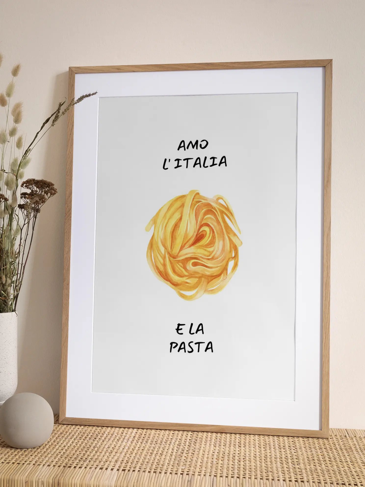 Amo L'Italia e La Pasta Poster