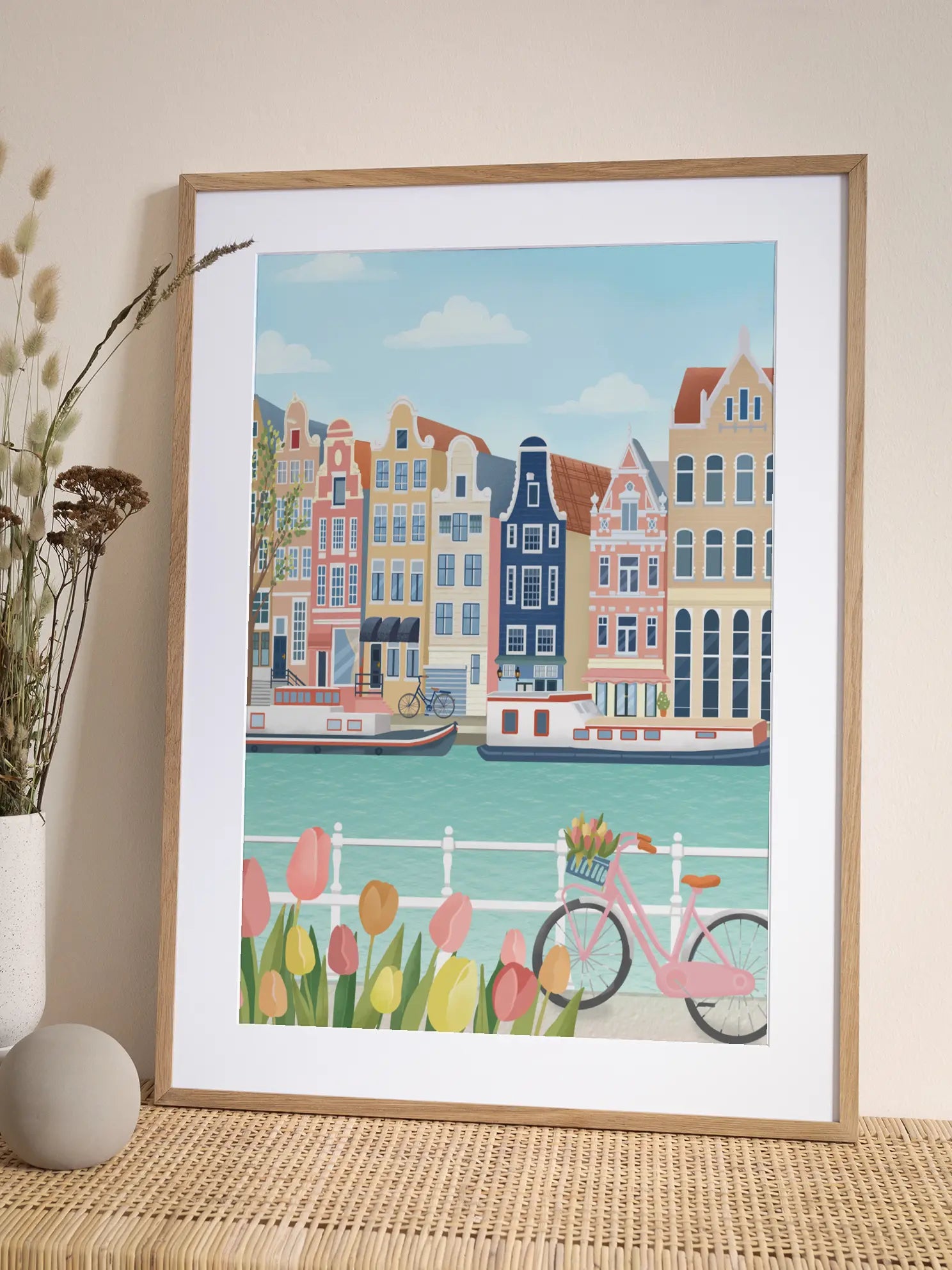 Amsterdam Canal Poster