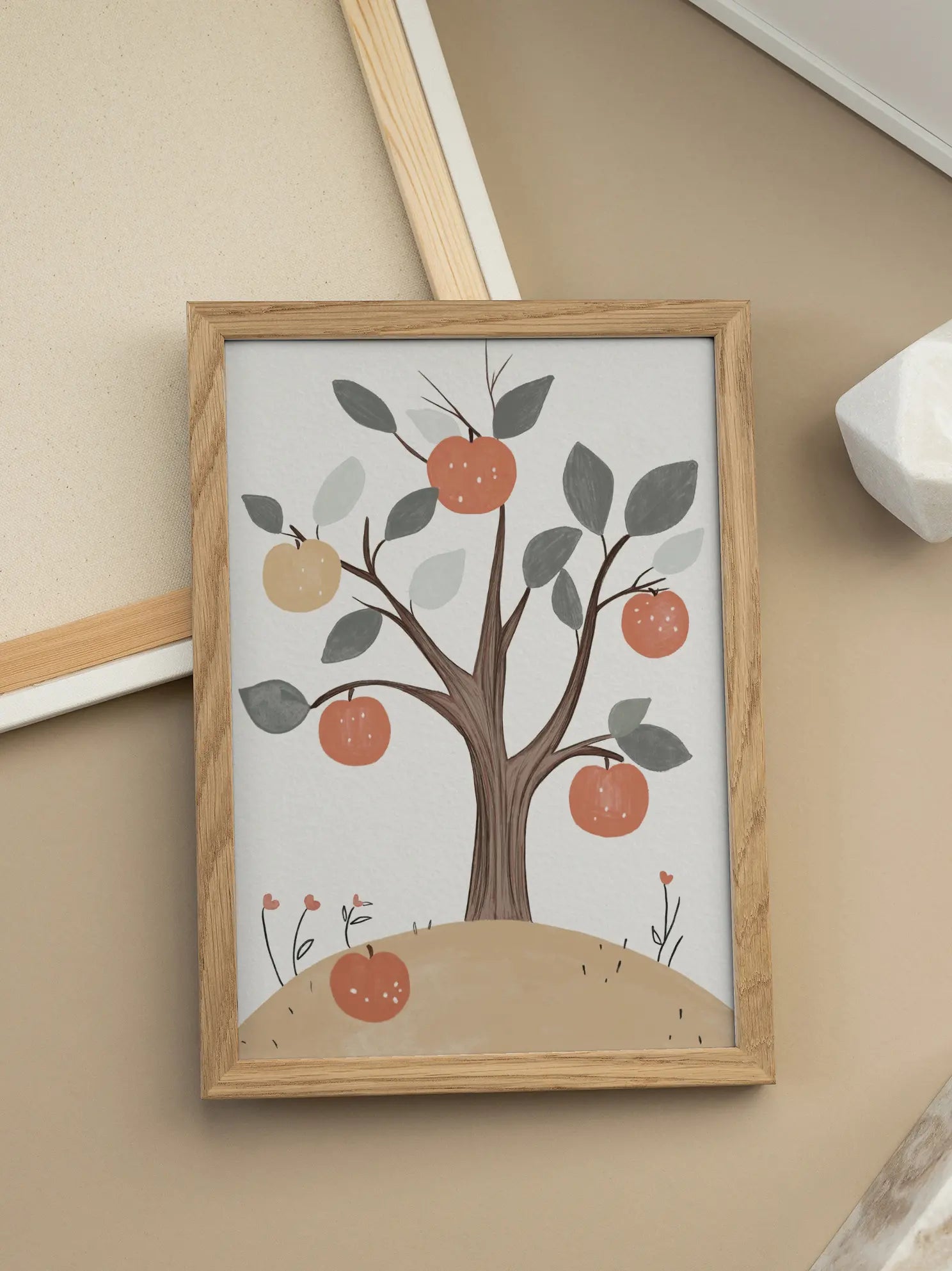 Apple Tree In Cottage Garden Poster