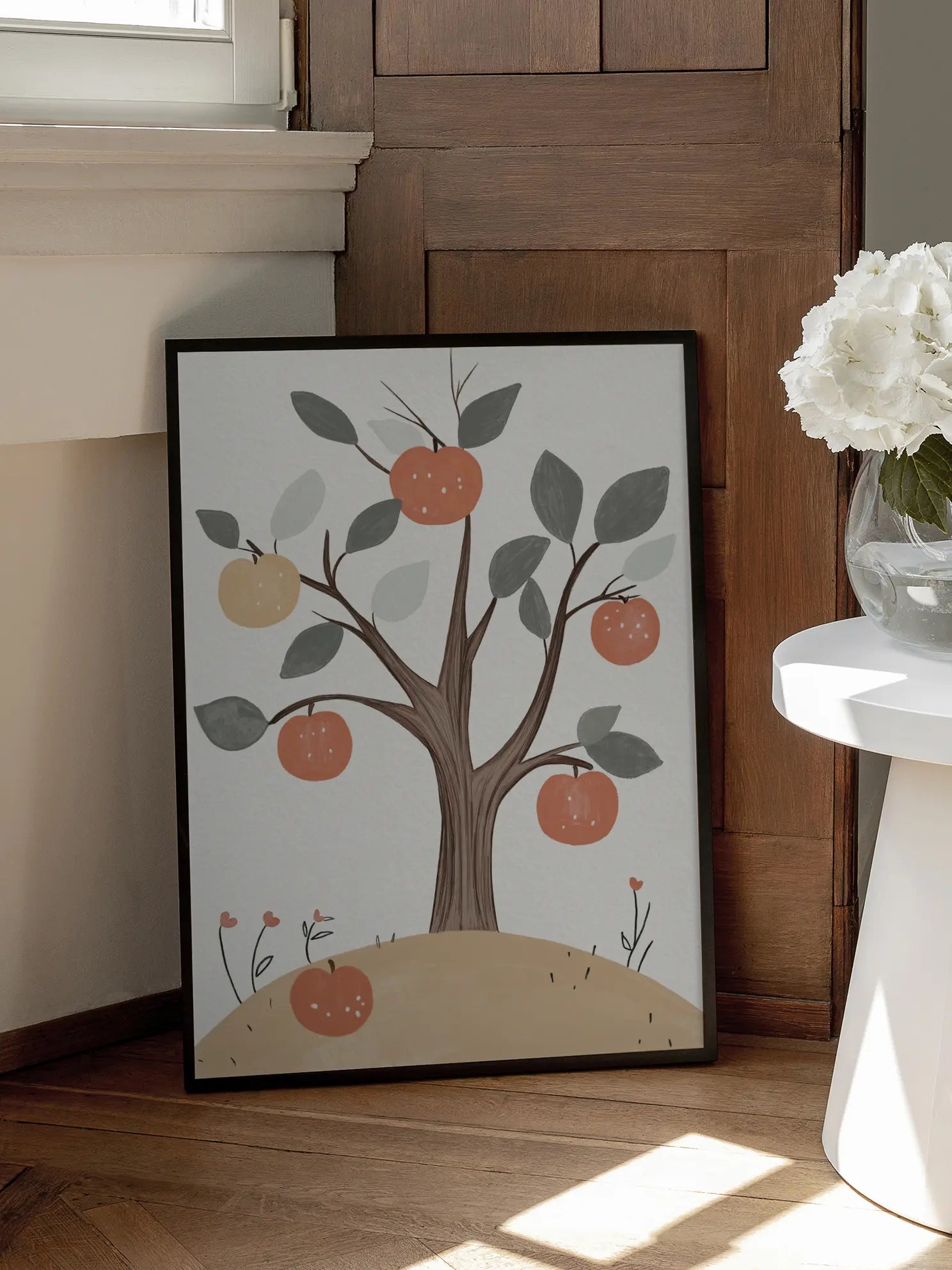 Apple Tree In Cottage Garden Poster