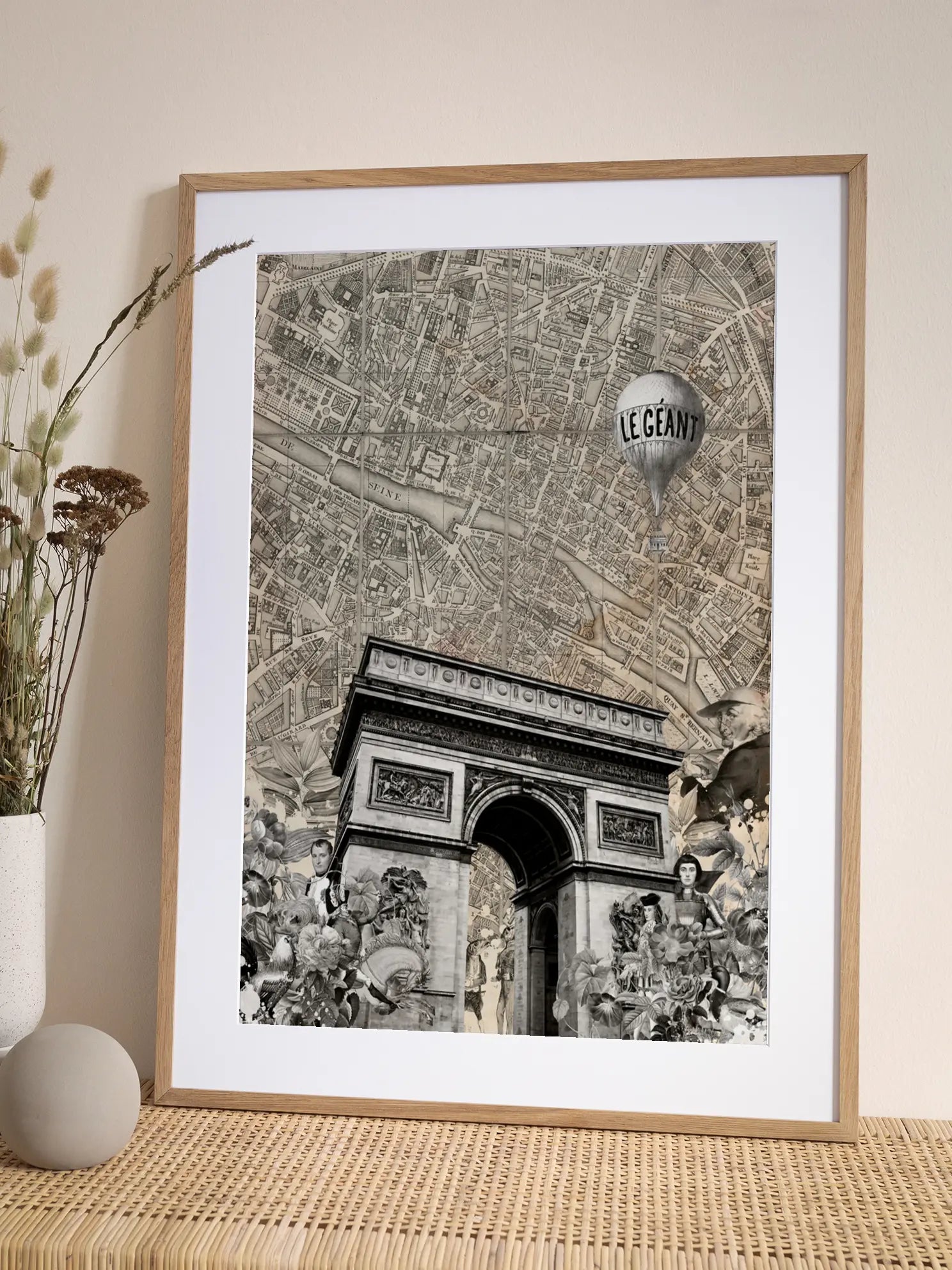 Arc De Triomphe Map Poster