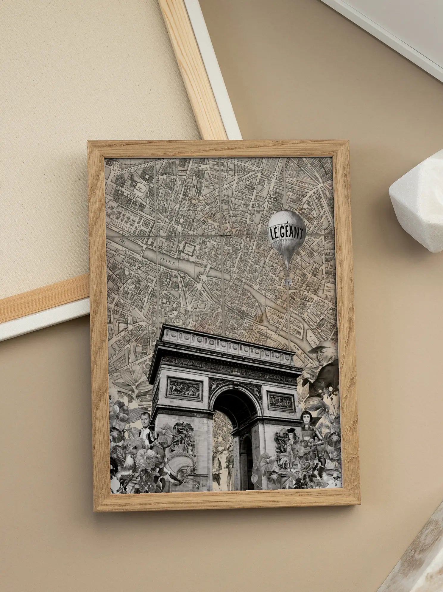 Arc De Triomphe Map Poster