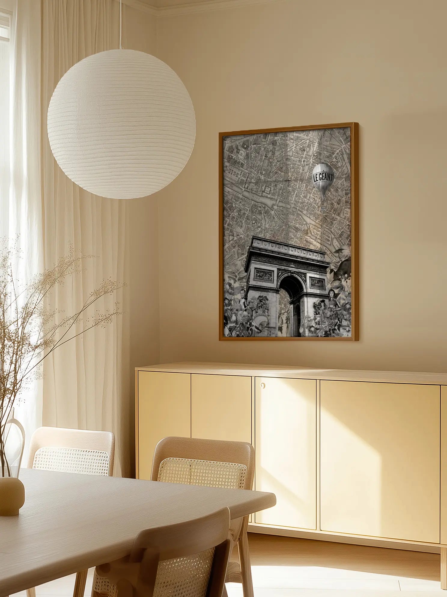 Arc De Triomphe Map Poster