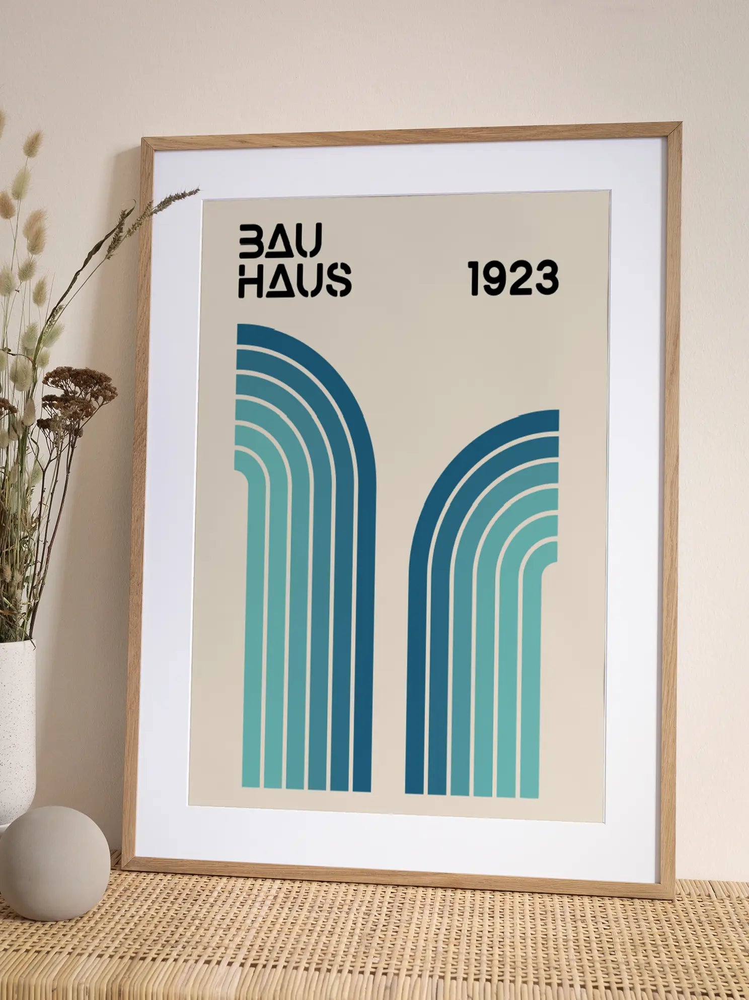 Arch Blue — Bauhaus 1923 Poster