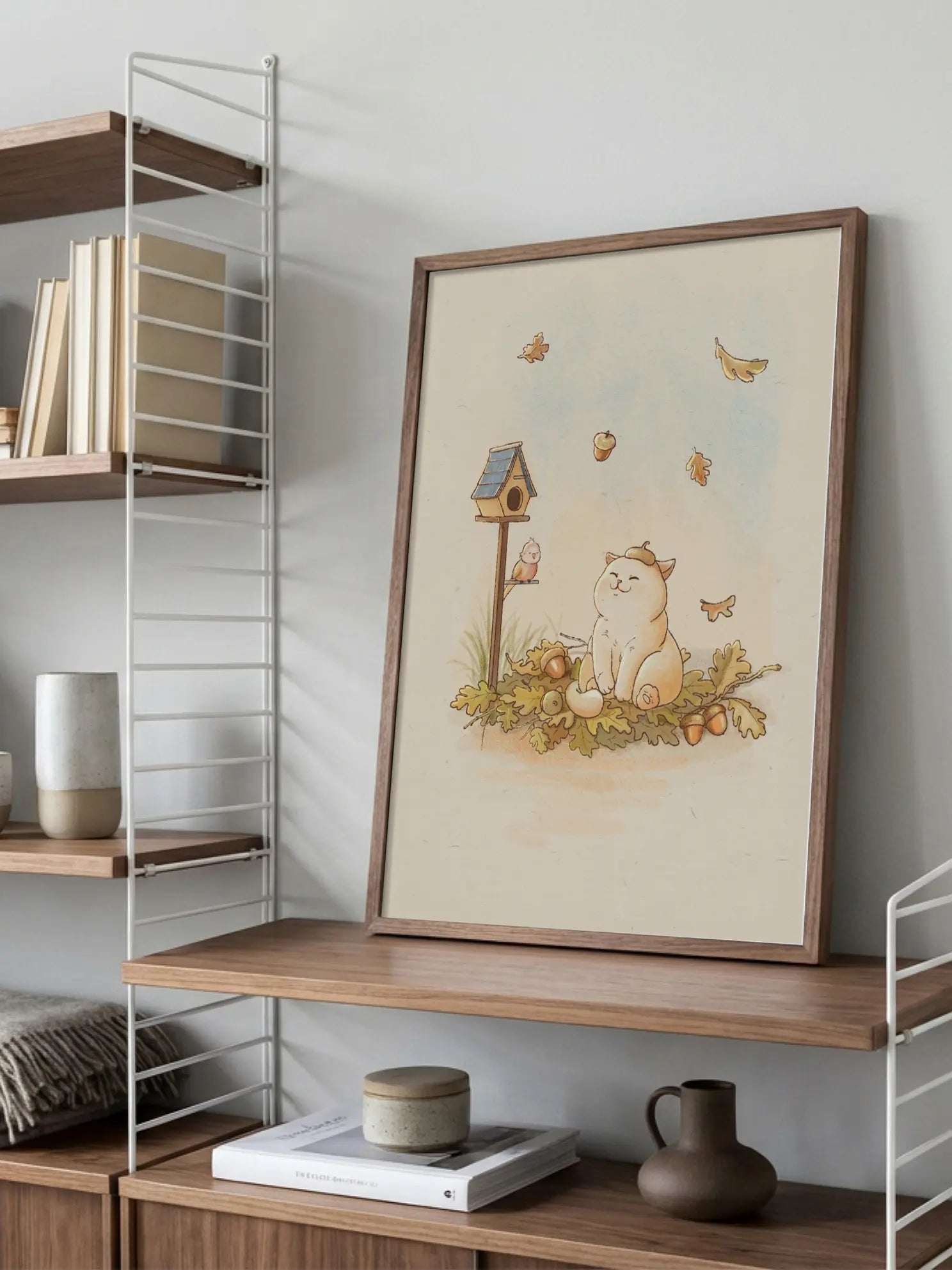 Autumn Cat Poster