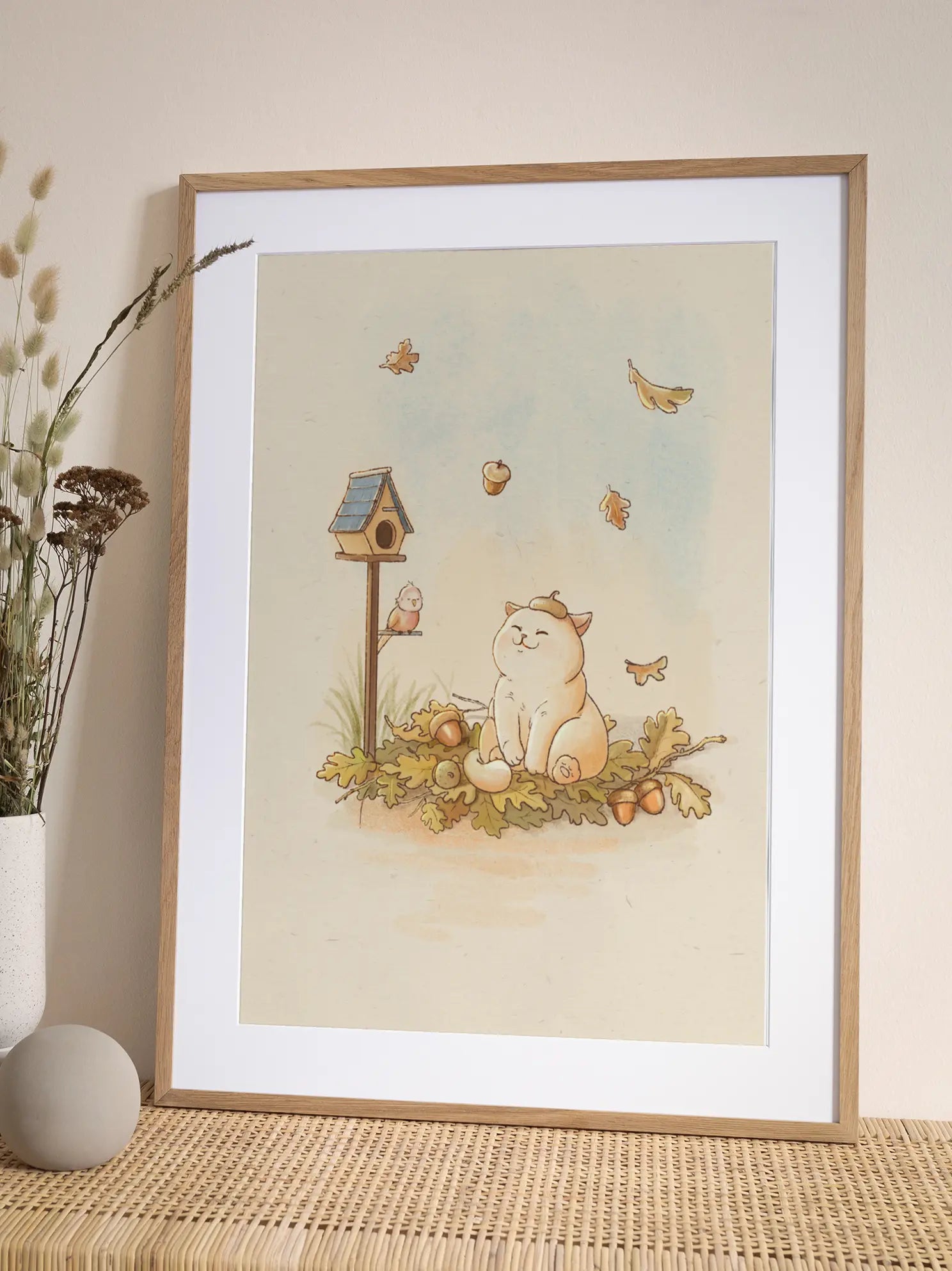 Autumn Cat Poster