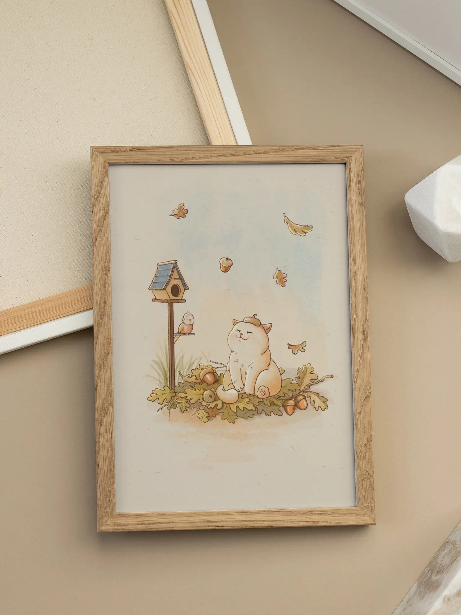 Autumn Cat Poster