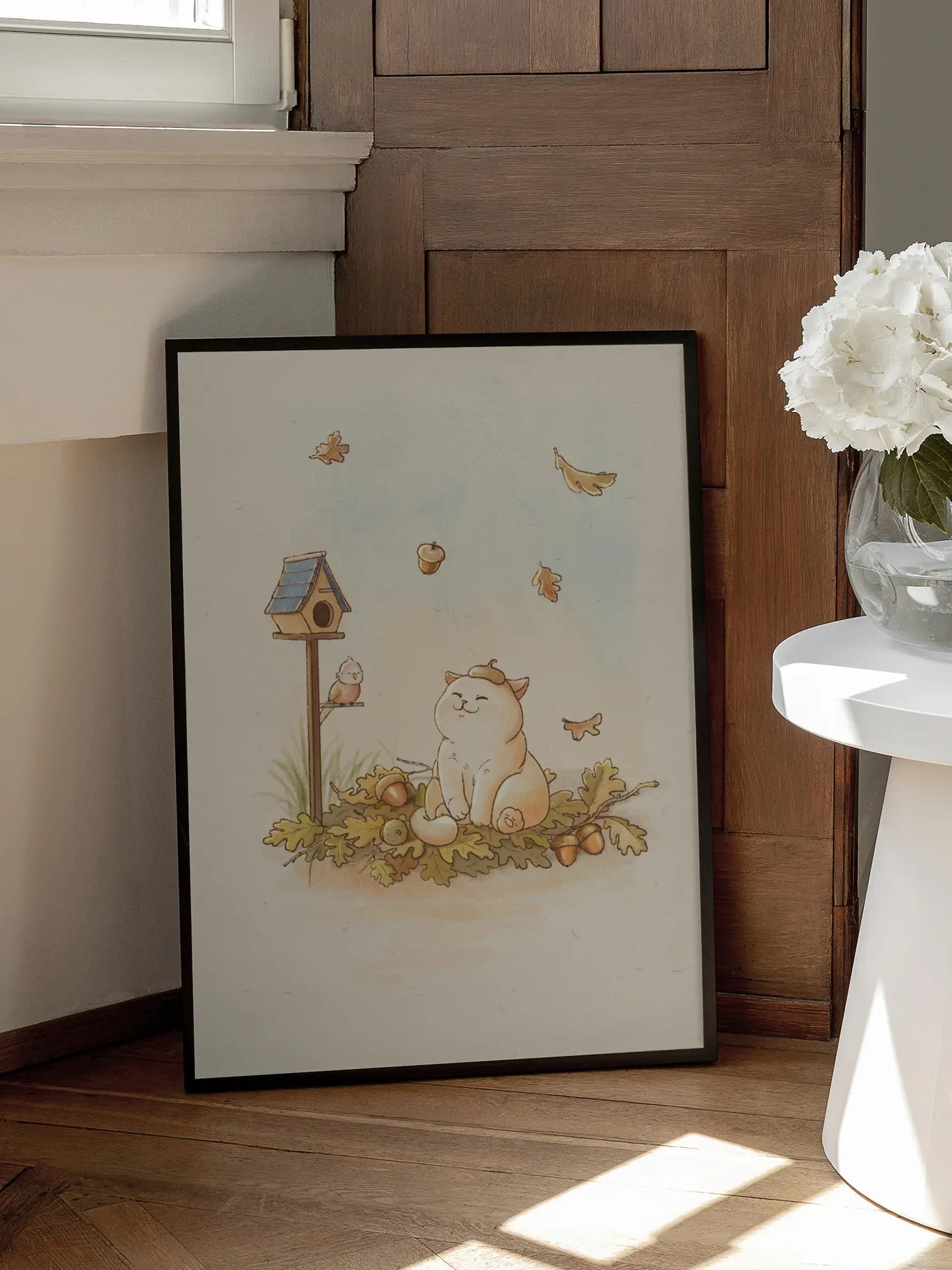 Autumn Cat Poster