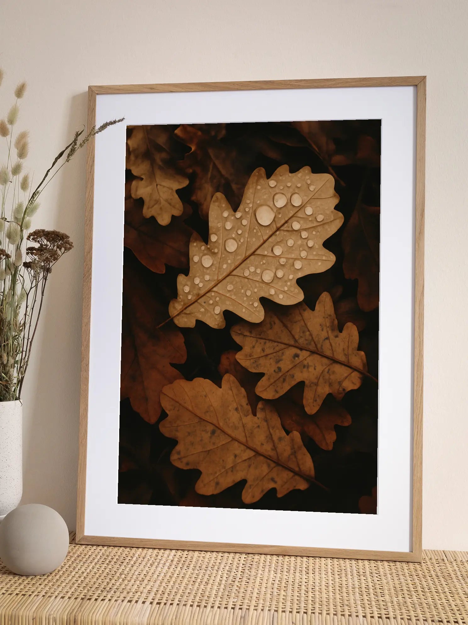 Autumn Oak Leaves Poster