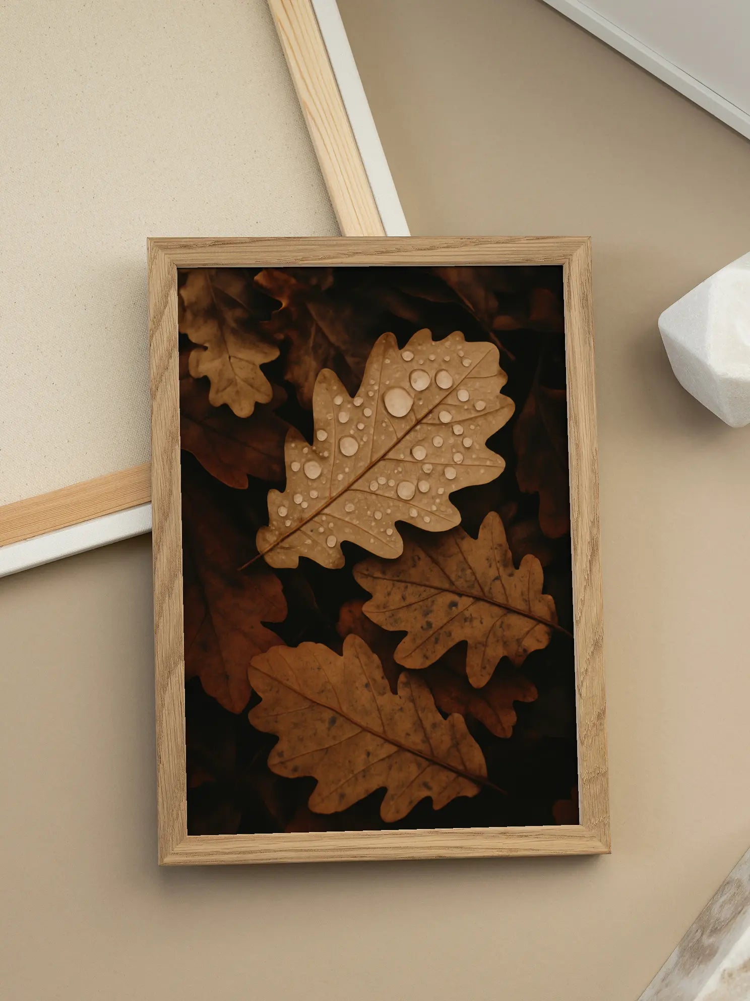 Autumn Oak Leaves Poster