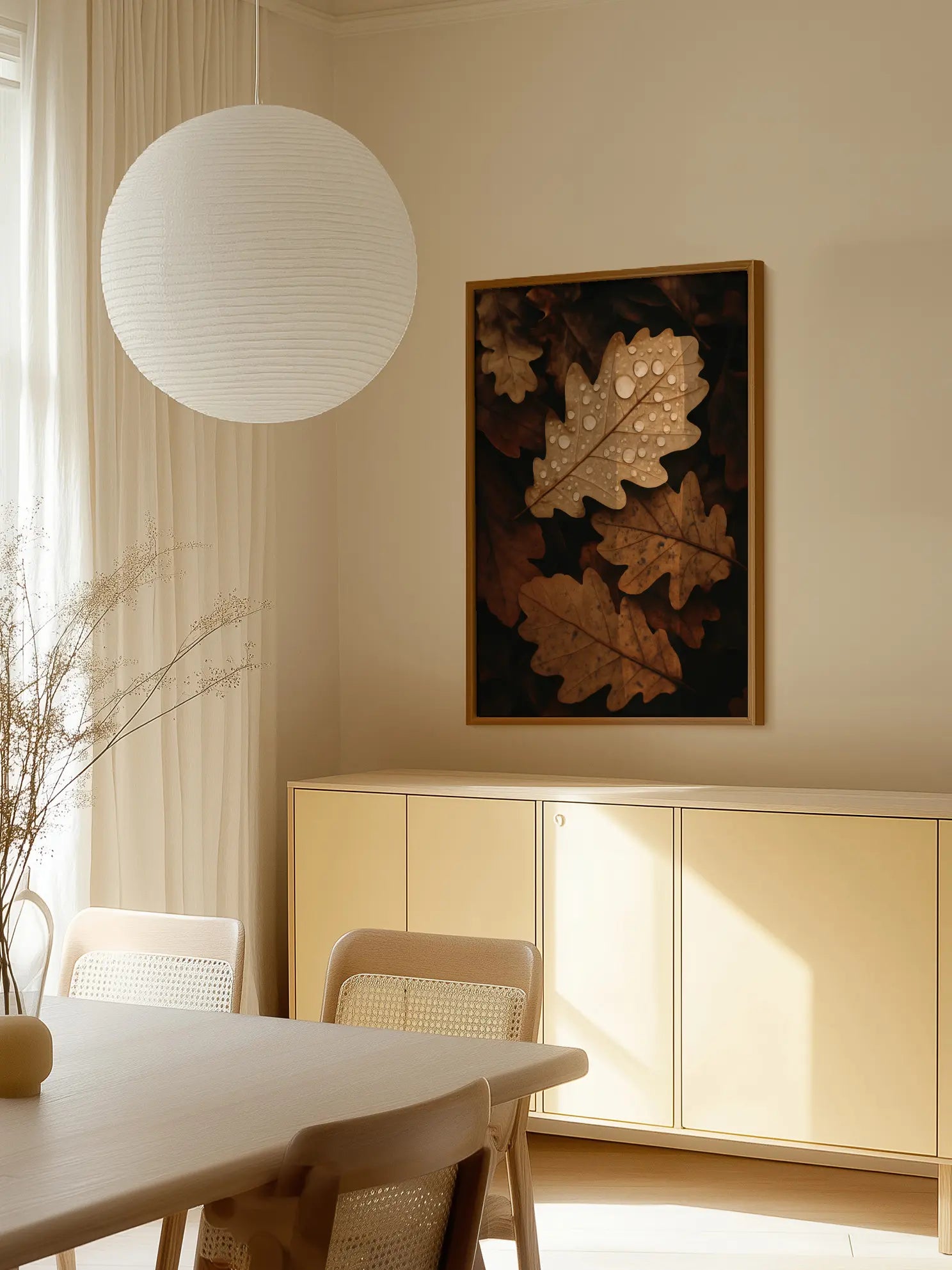 Autumn Oak Leaves Poster