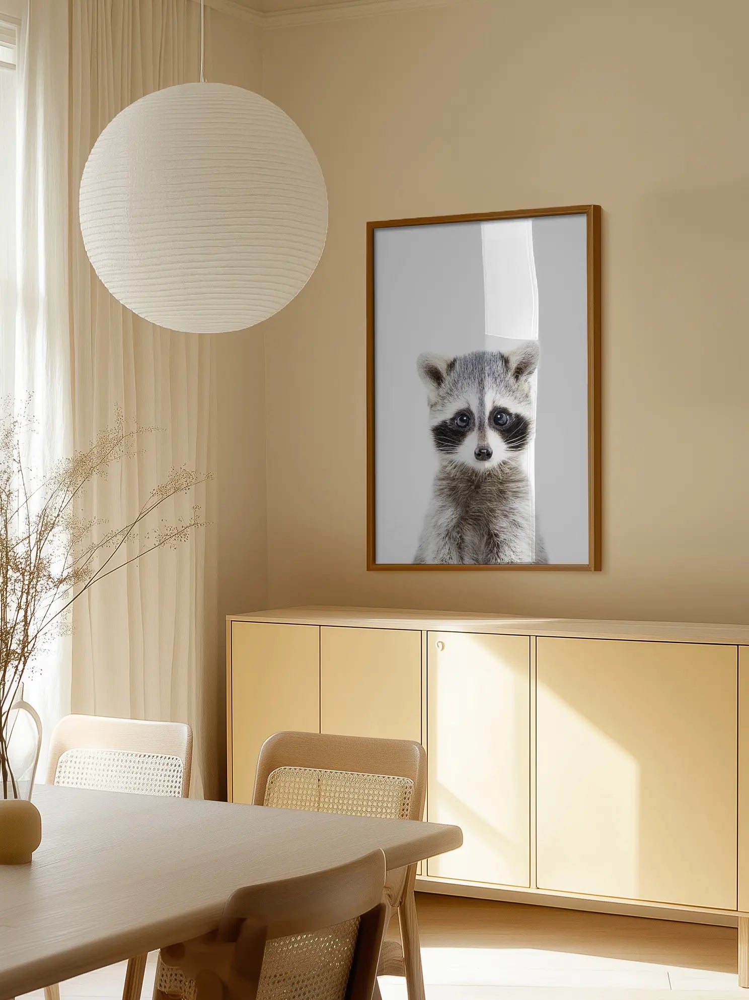 Baby Racoon Poster