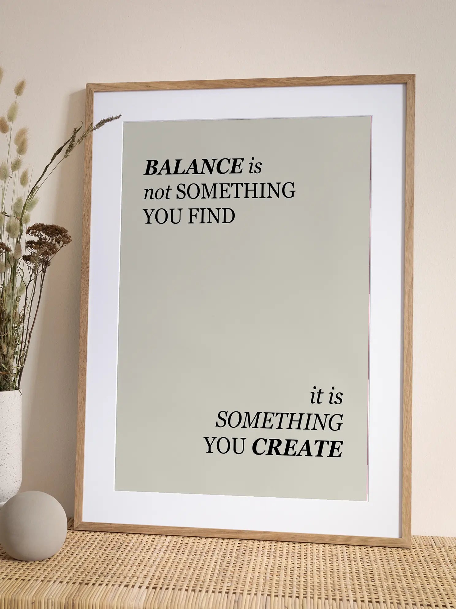 Balance is Something You Create Poster