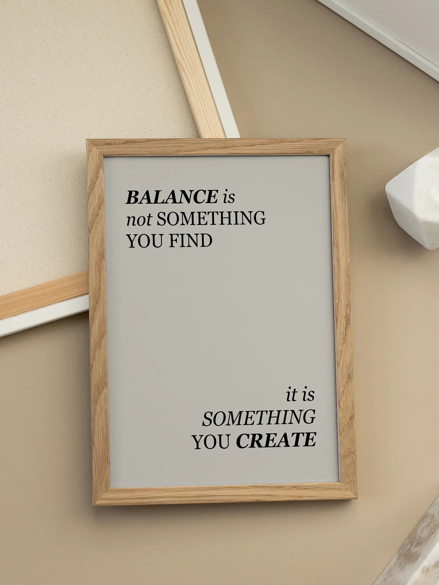 Balance is Something You Create Poster