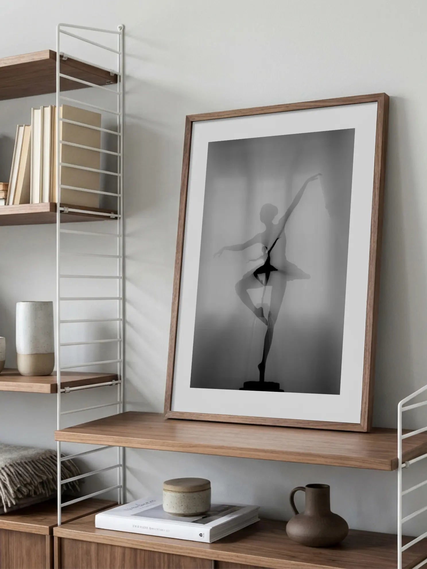 Ballerina in Black and White Poster