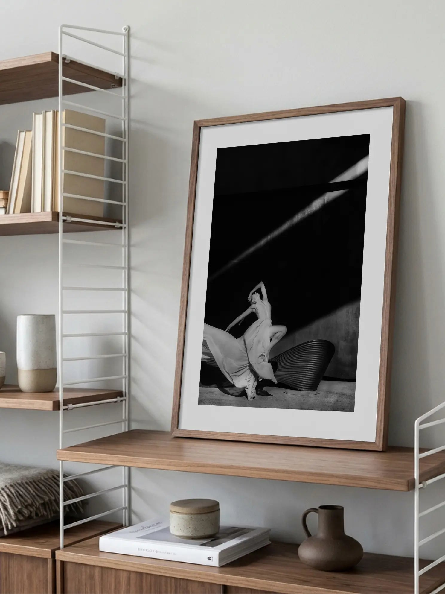 Ballerina on Black Chair Poster