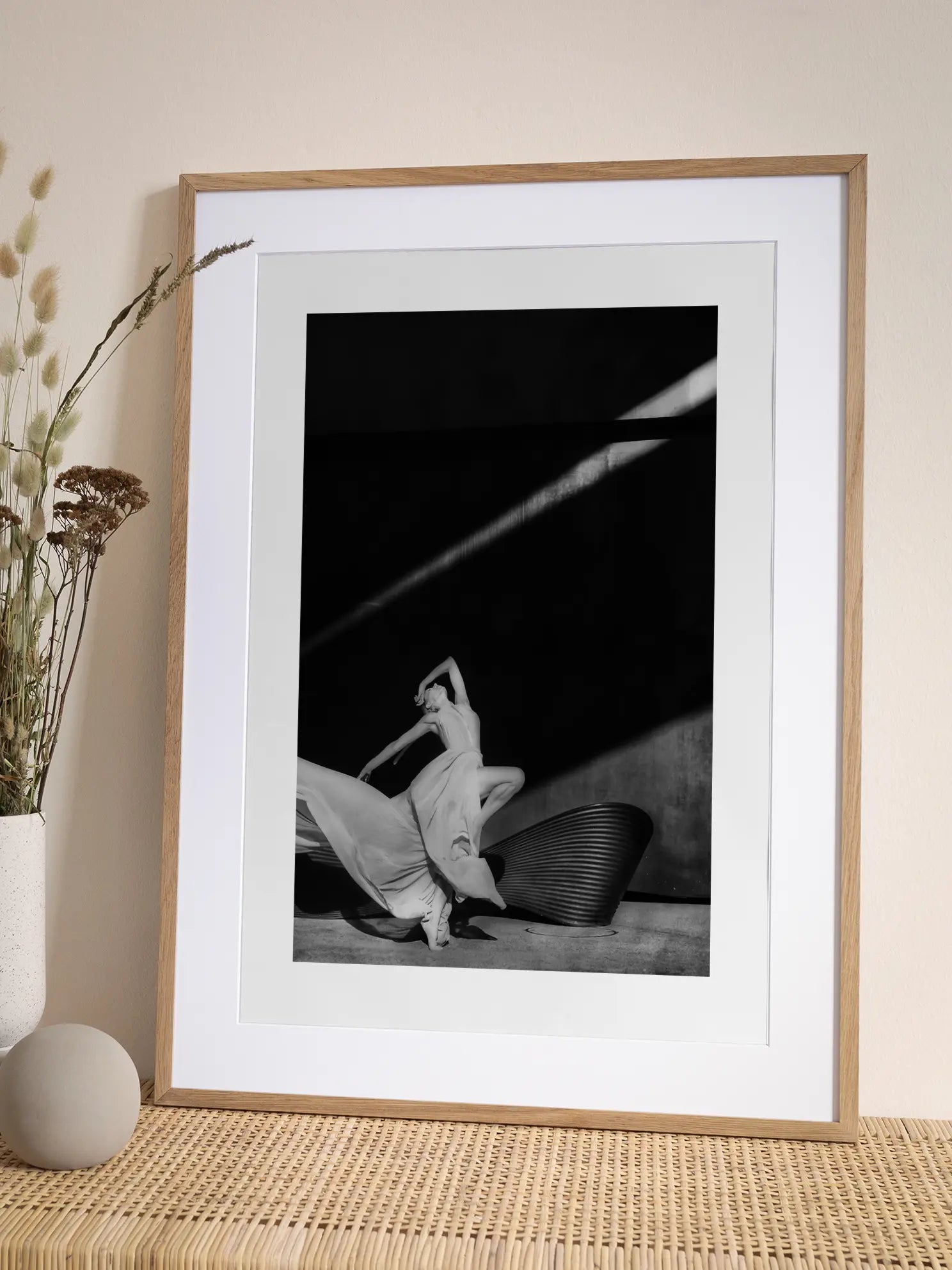 Ballerina on Black Chair Poster