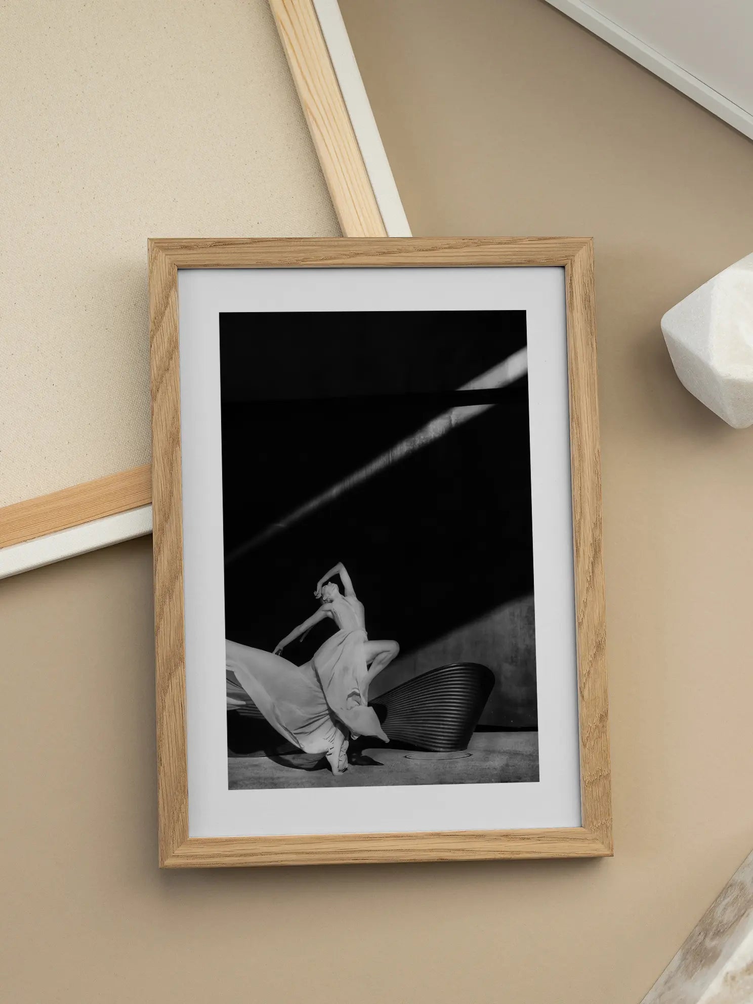 Ballerina on Black Chair Poster