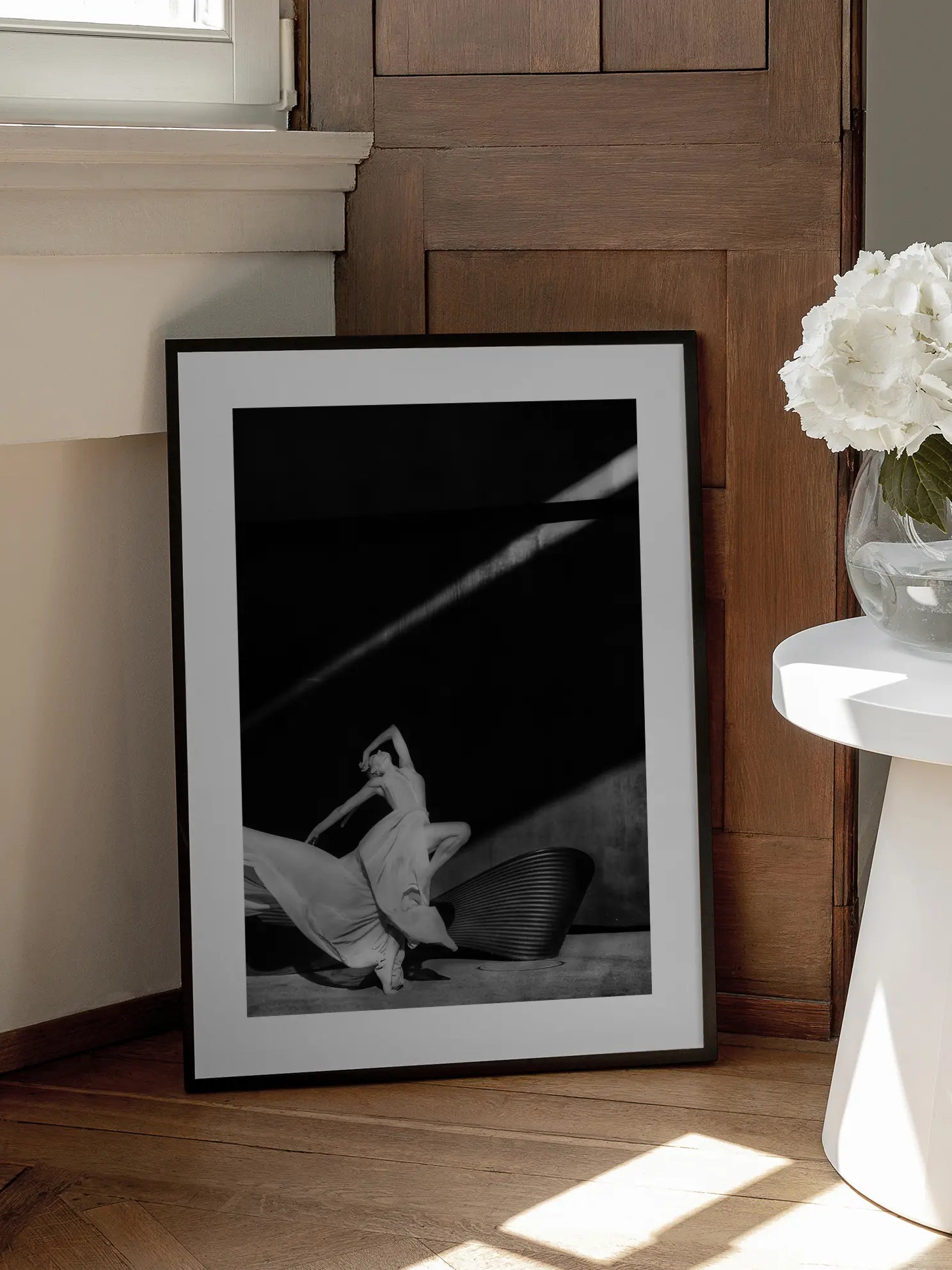 Ballerina on Black Chair Poster