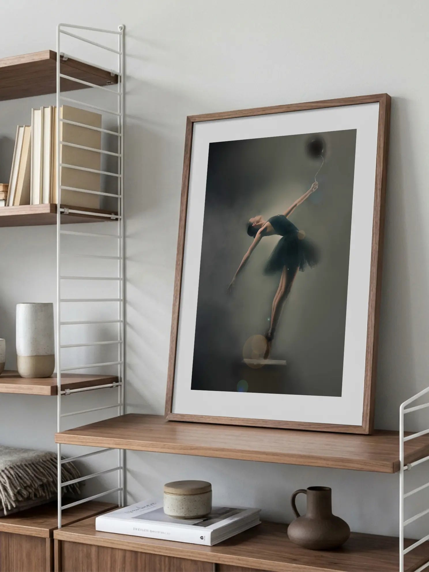 Ballerina with Balloon Poster