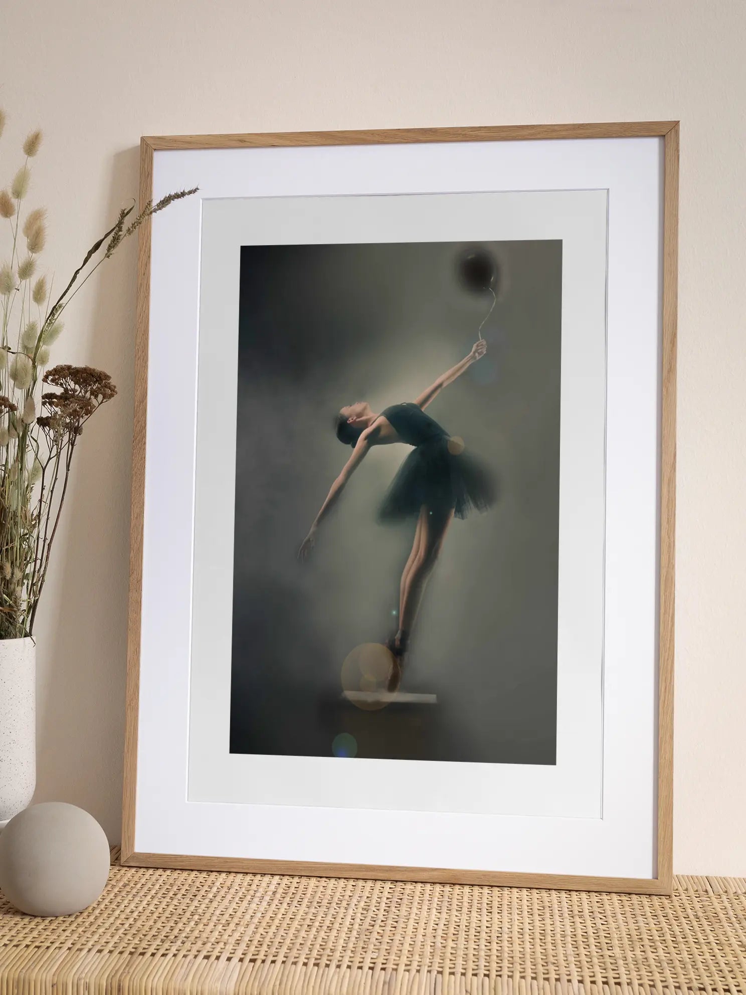 Ballerina with Balloon Poster