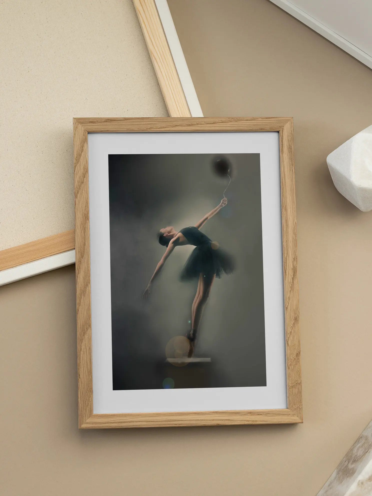 Ballerina with Balloon Poster