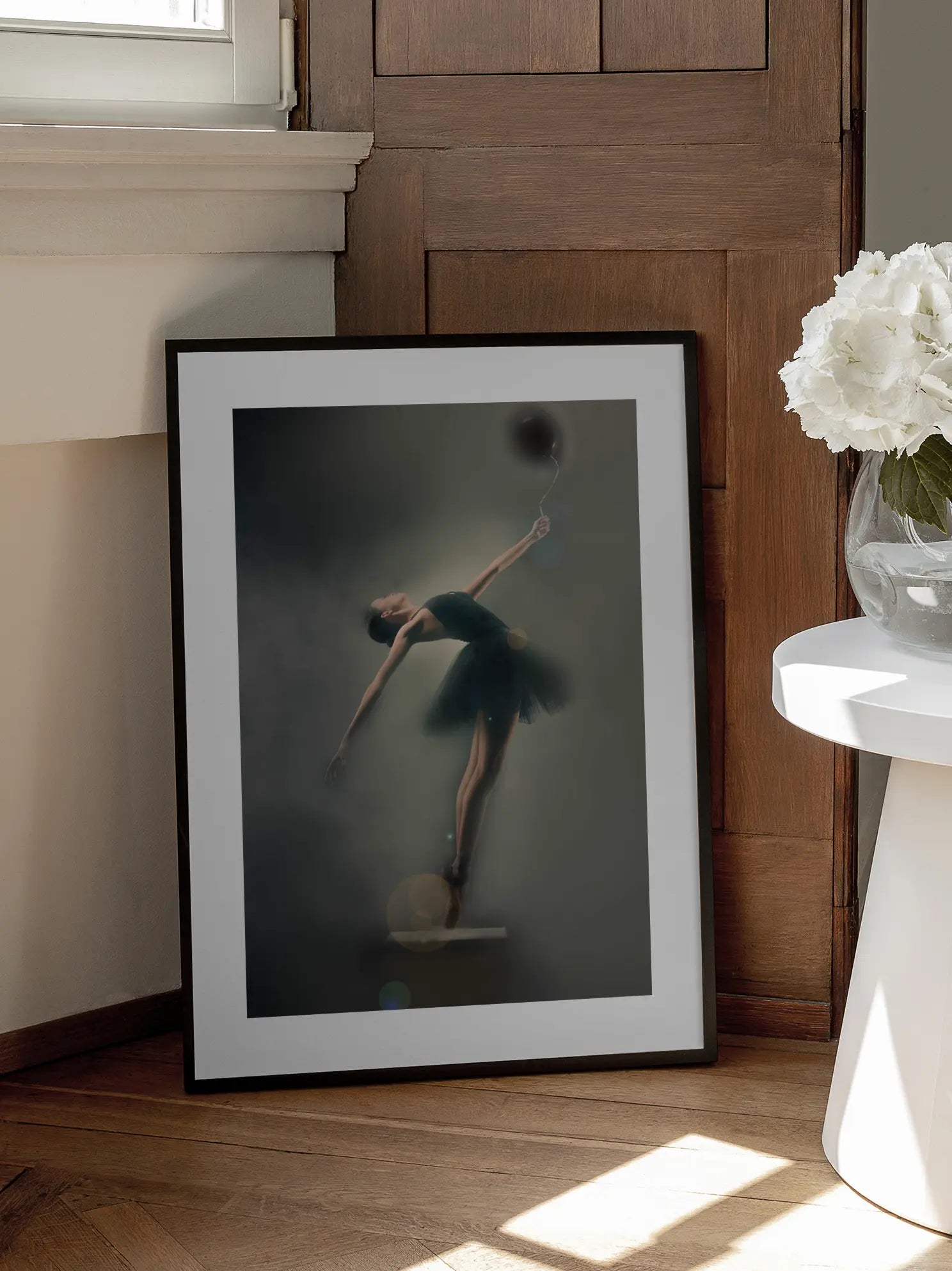 Ballerina with Balloon Poster