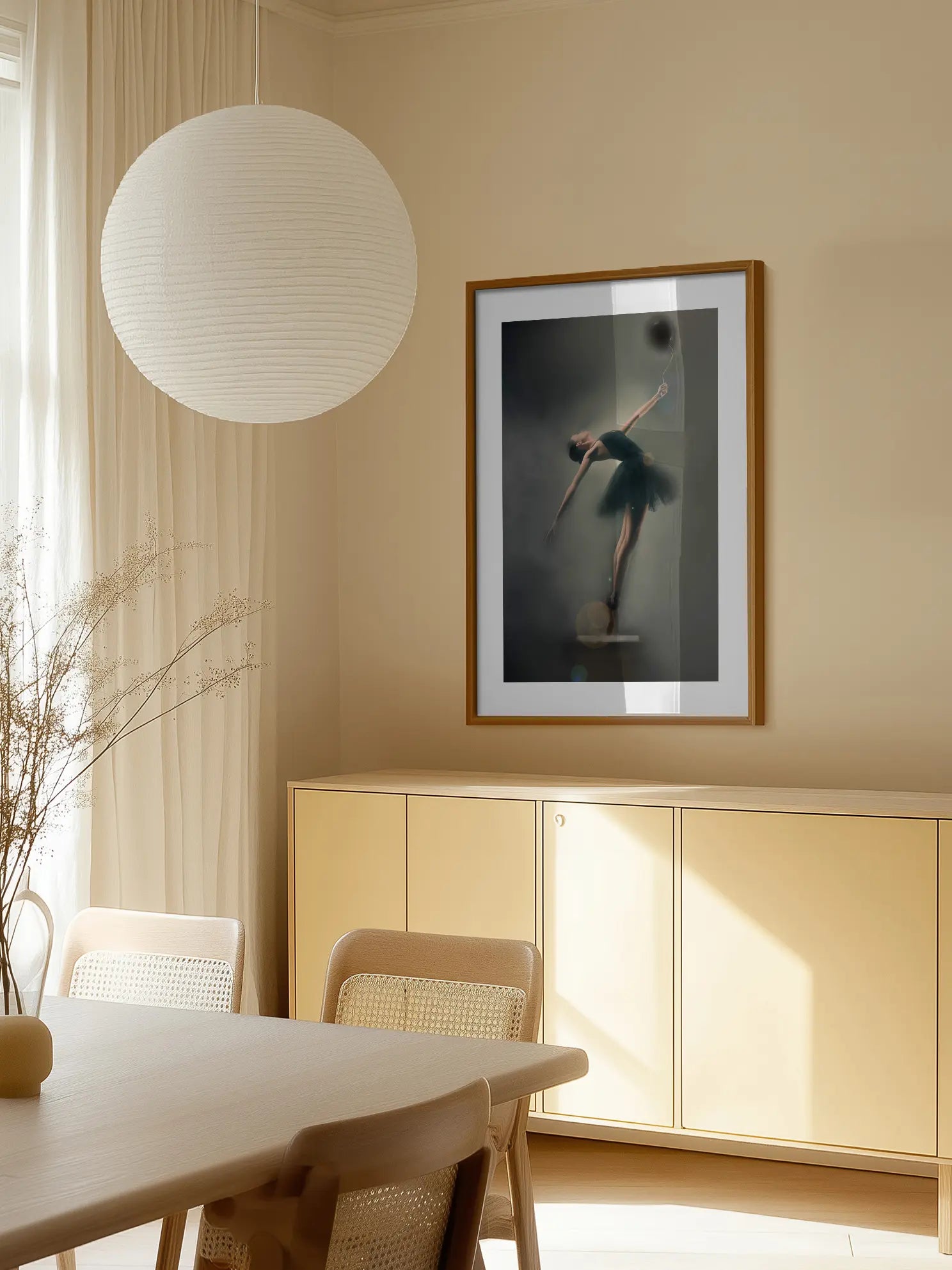 Ballerina with Balloon Poster