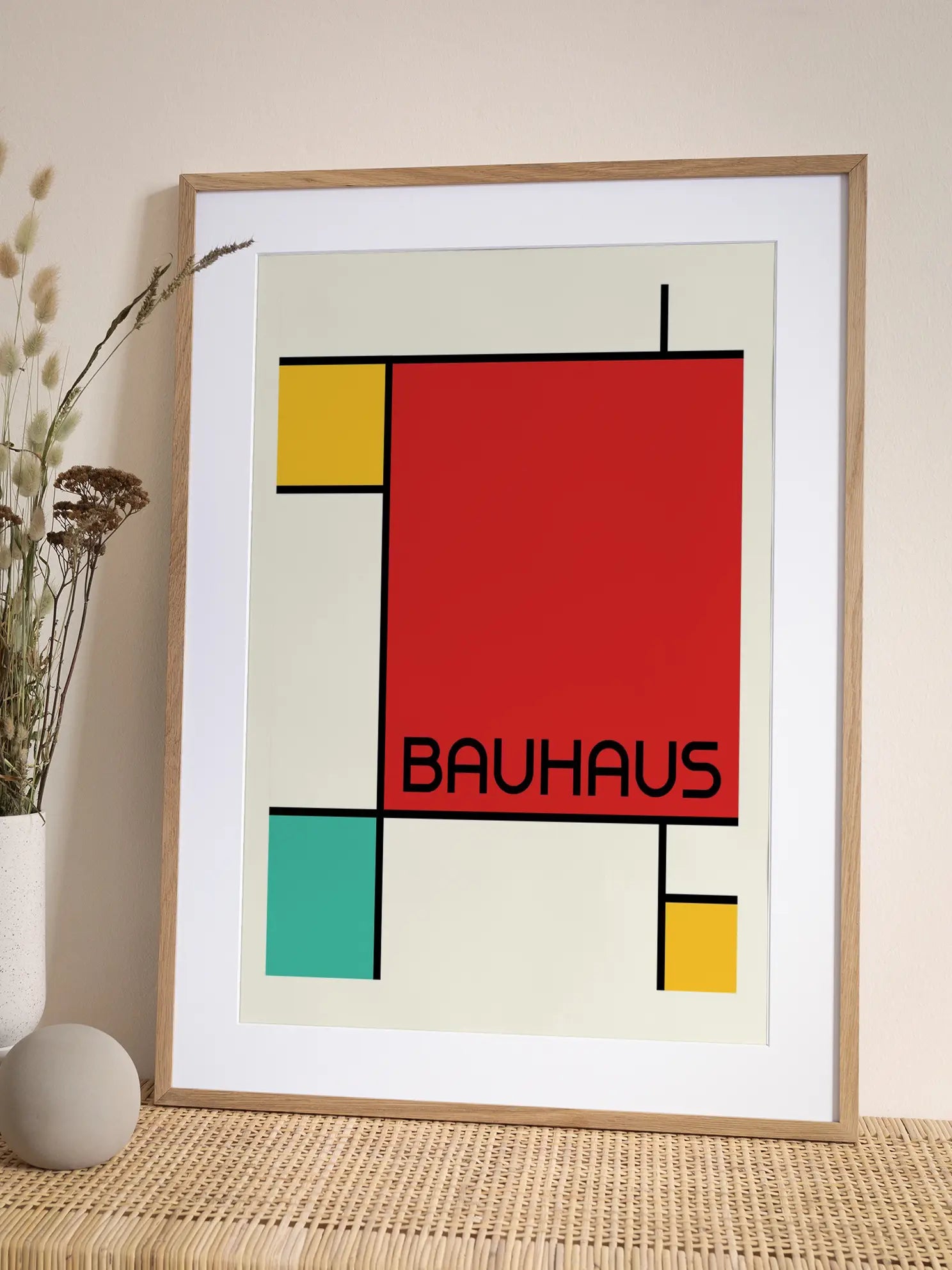 Bauhaus Geometric Design Retro Poster