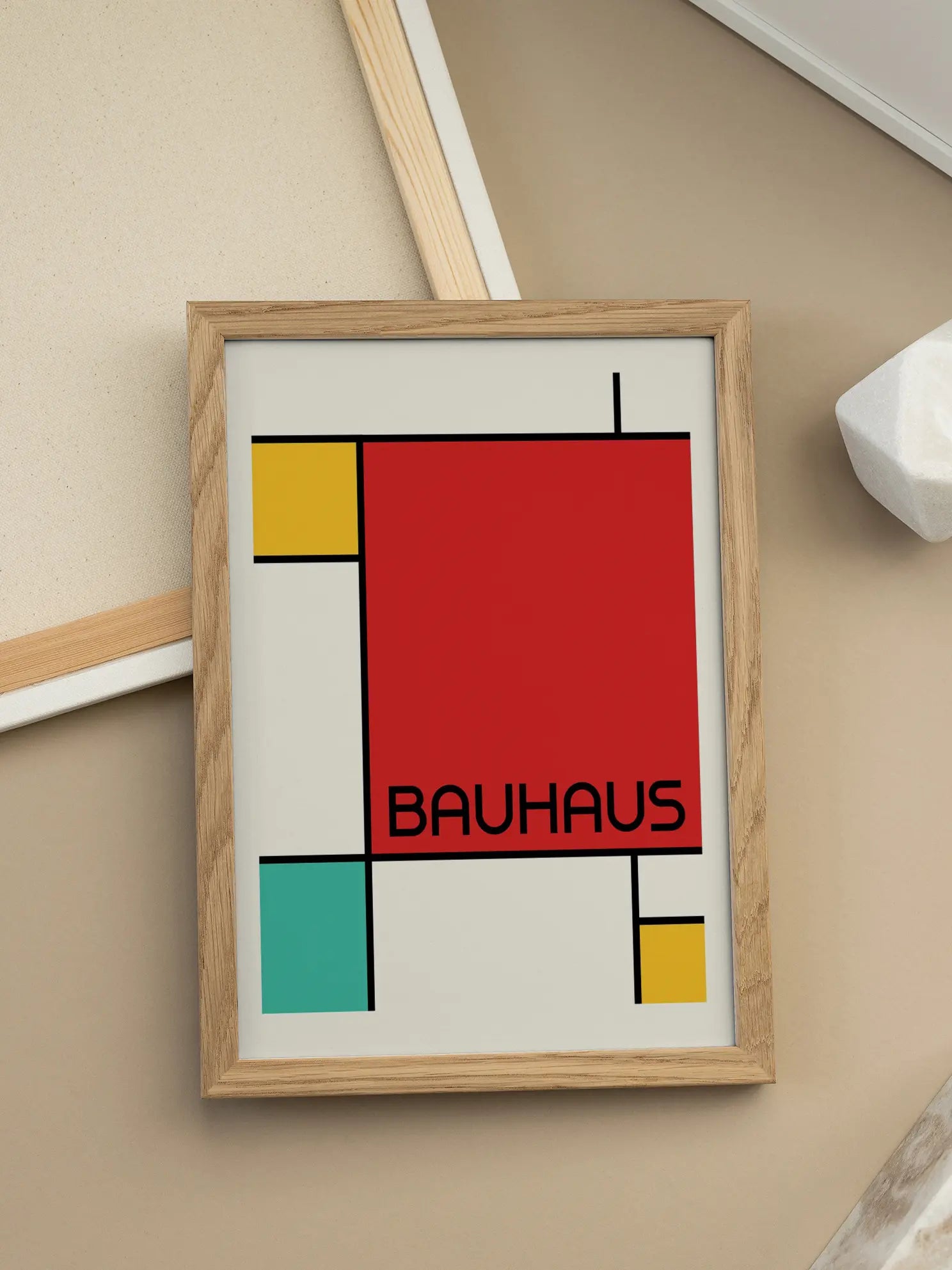 Bauhaus Geometric Design Retro Poster