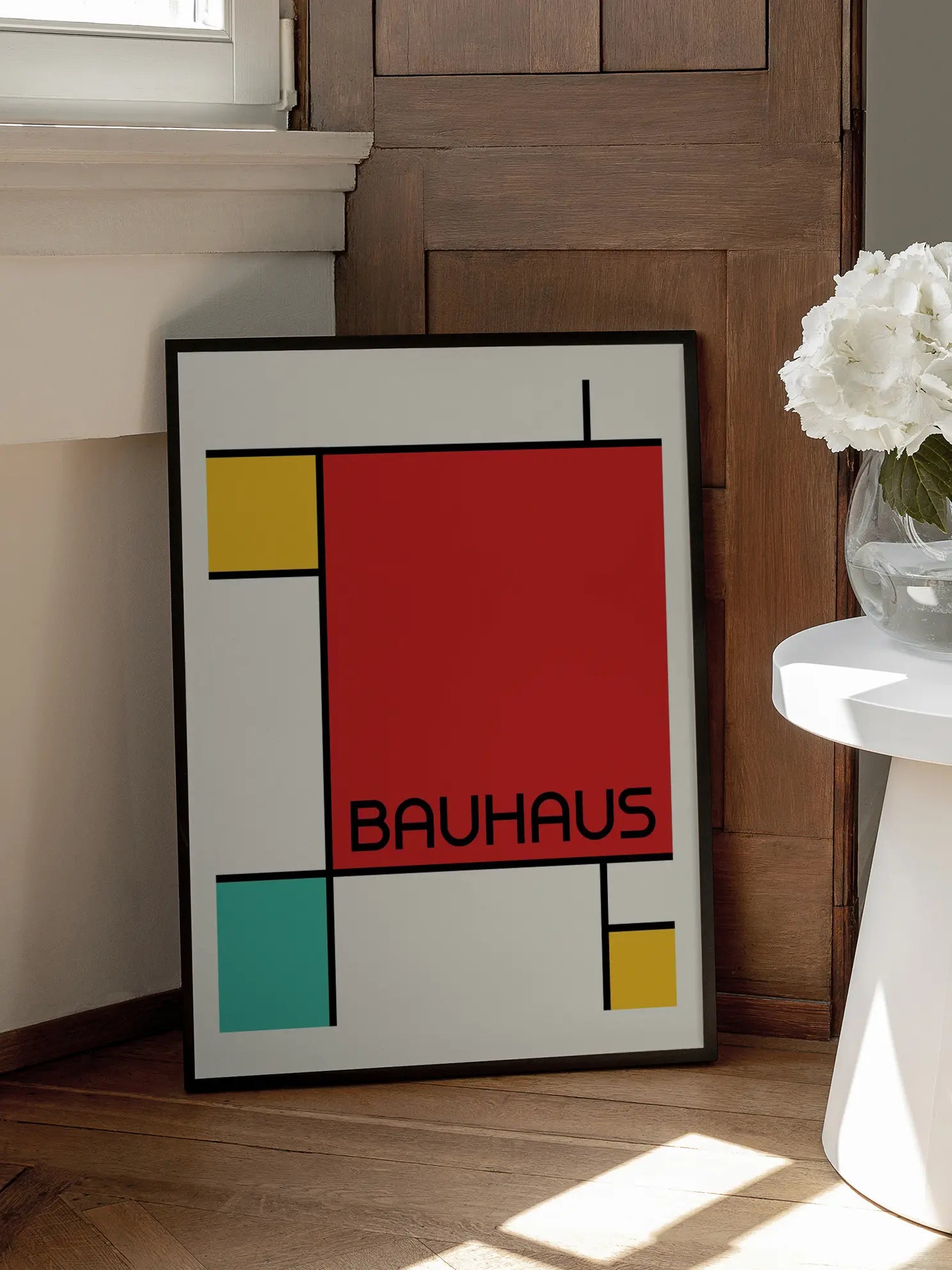 Bauhaus Geometric Design Retro Poster