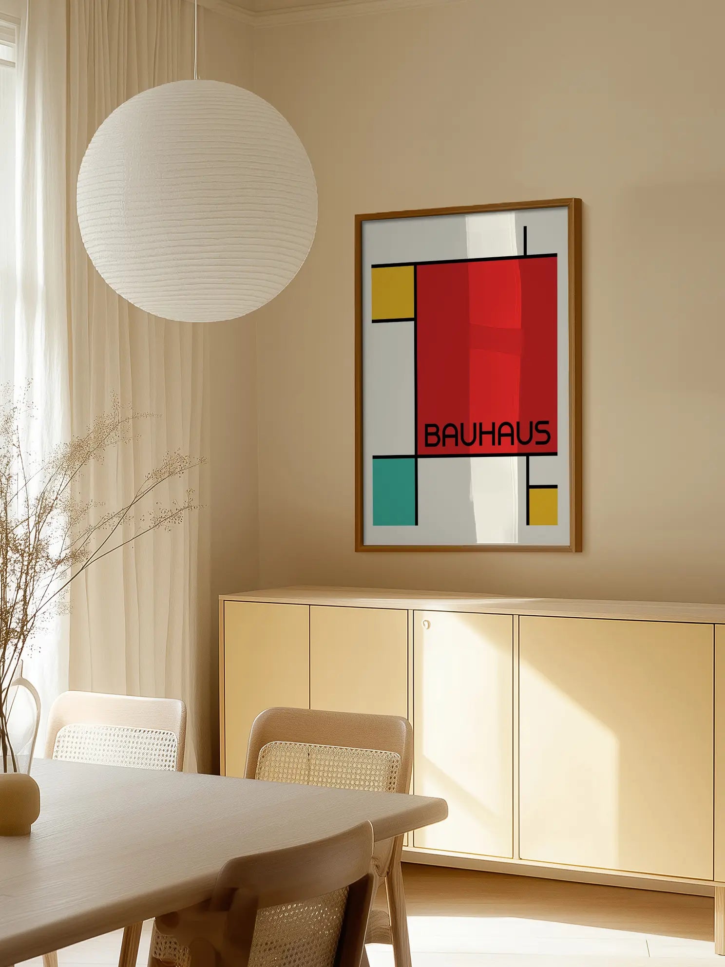 Bauhaus Geometric Design Retro Poster