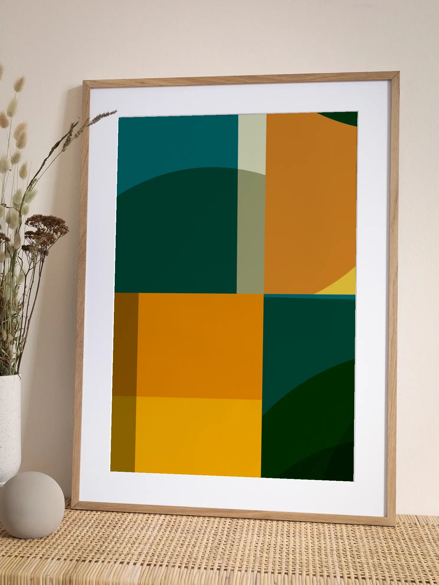 Bauhaus Geometric Harmony No11 Poster