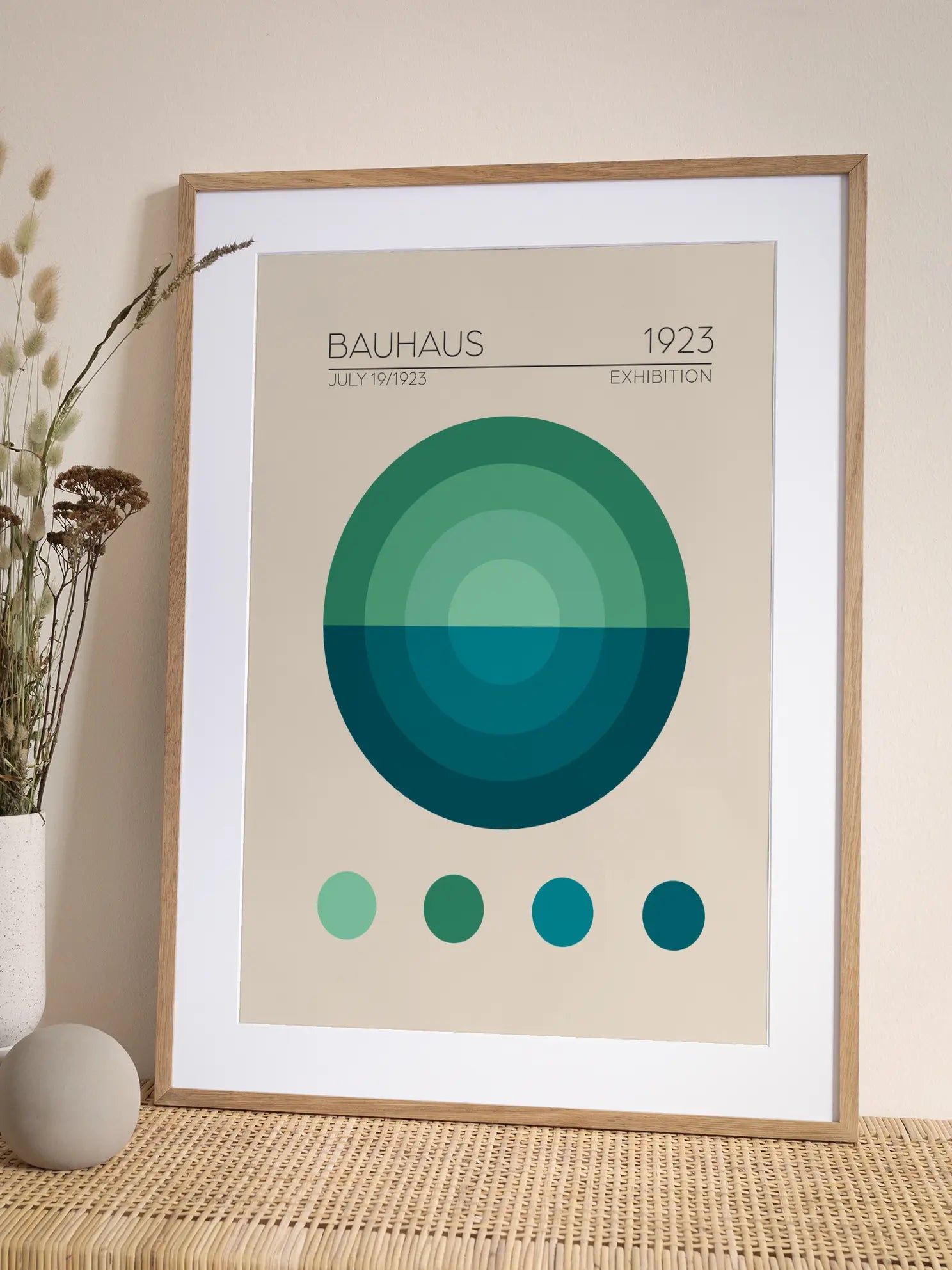 Bauhaus Geometric Harmony No5 Poster