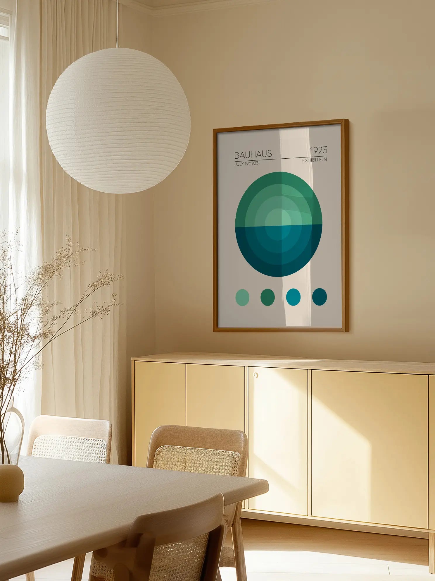 Bauhaus Geometric Harmony No5 Poster