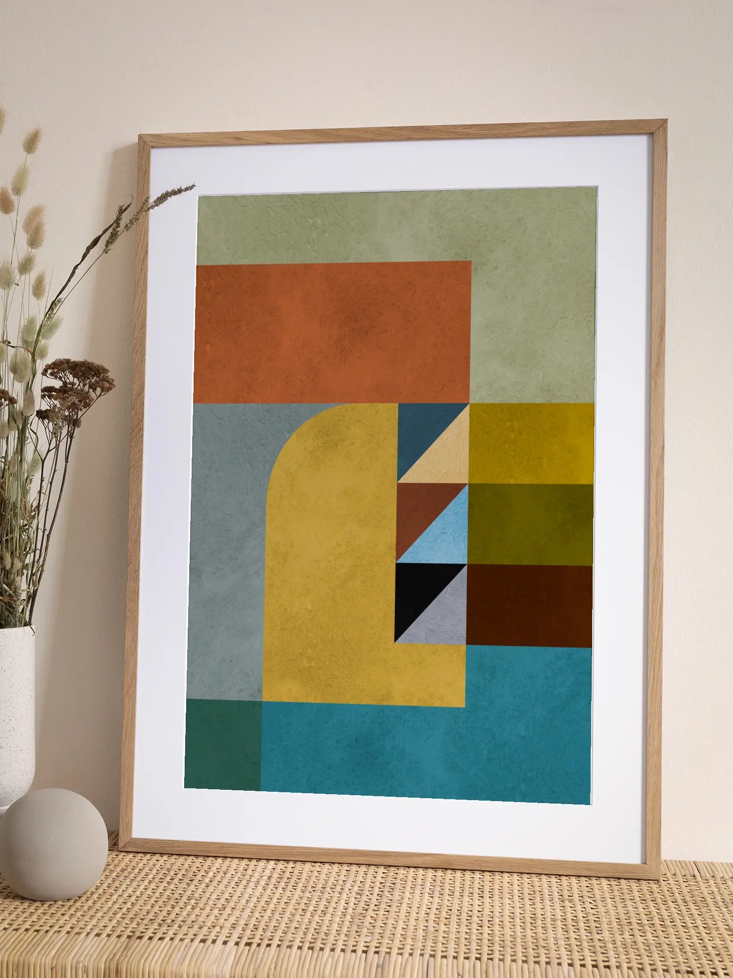 Bauhaus Geometric Harmony No9 Poster