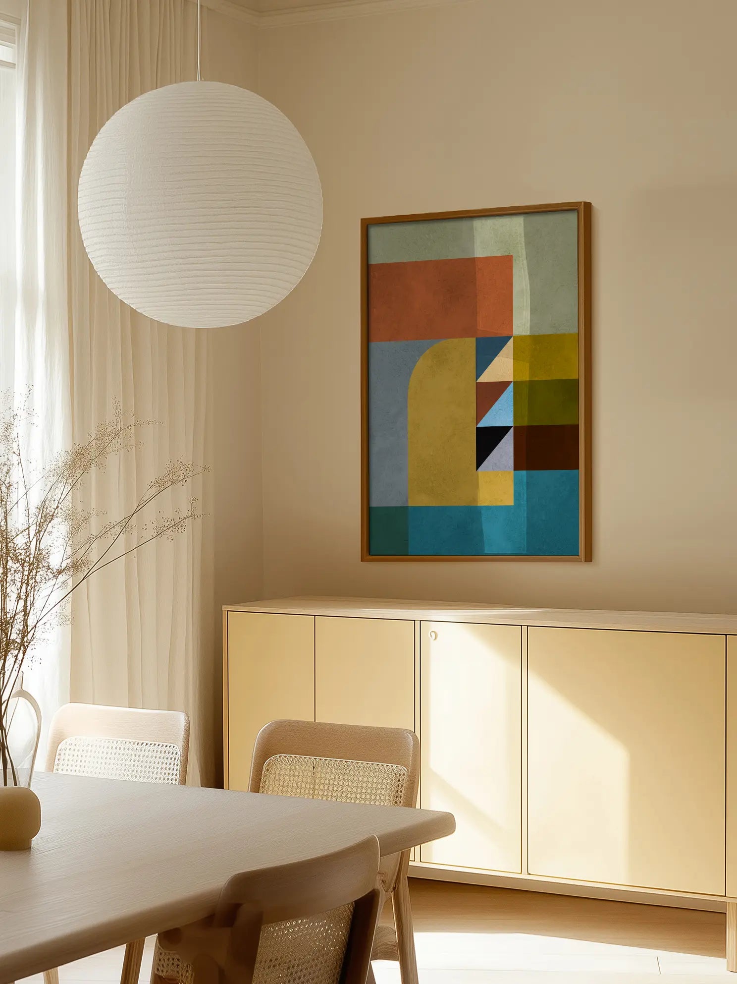 Bauhaus Geometric Harmony No9 Poster