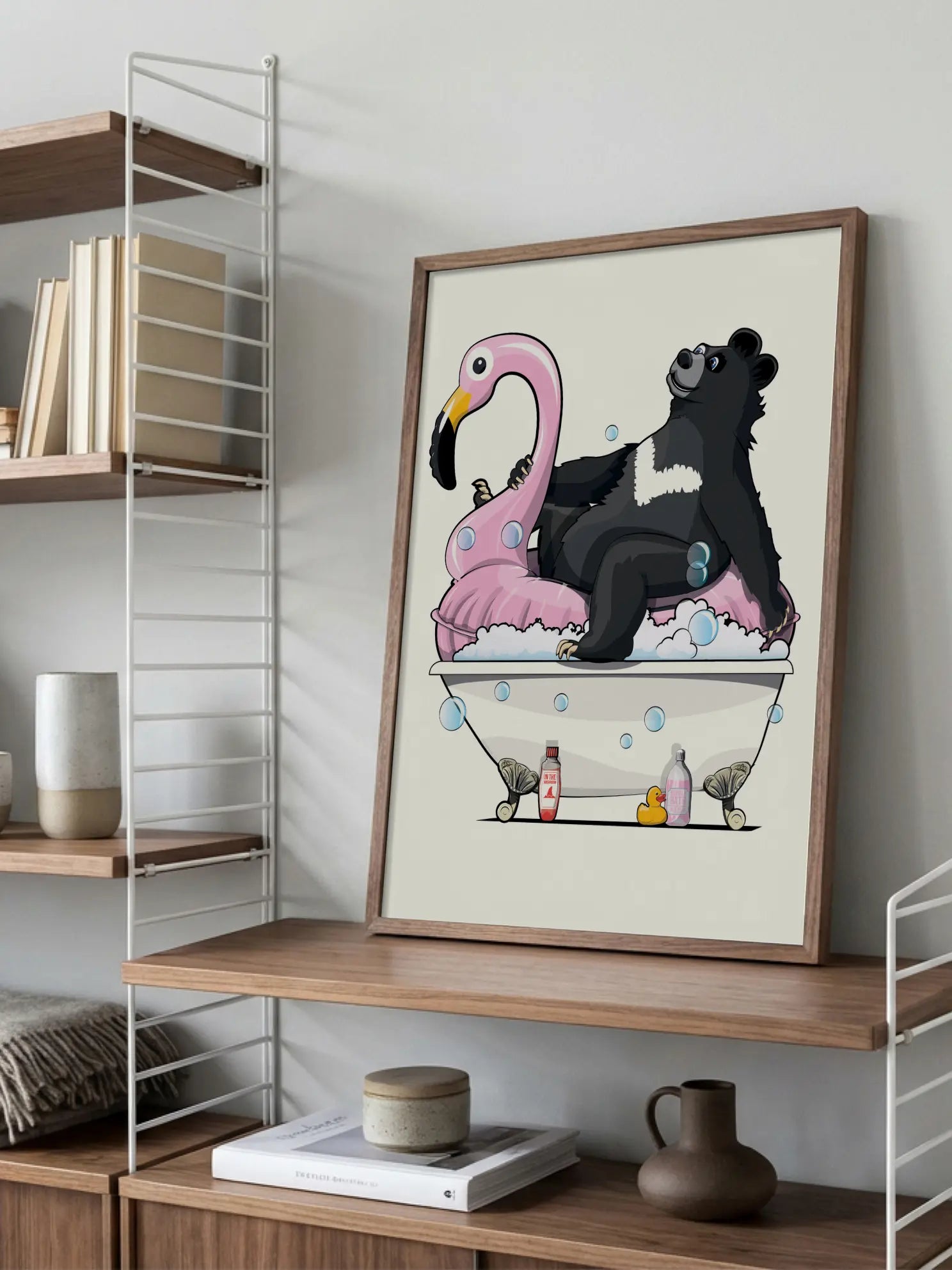 Bear in a Bathtub Poster