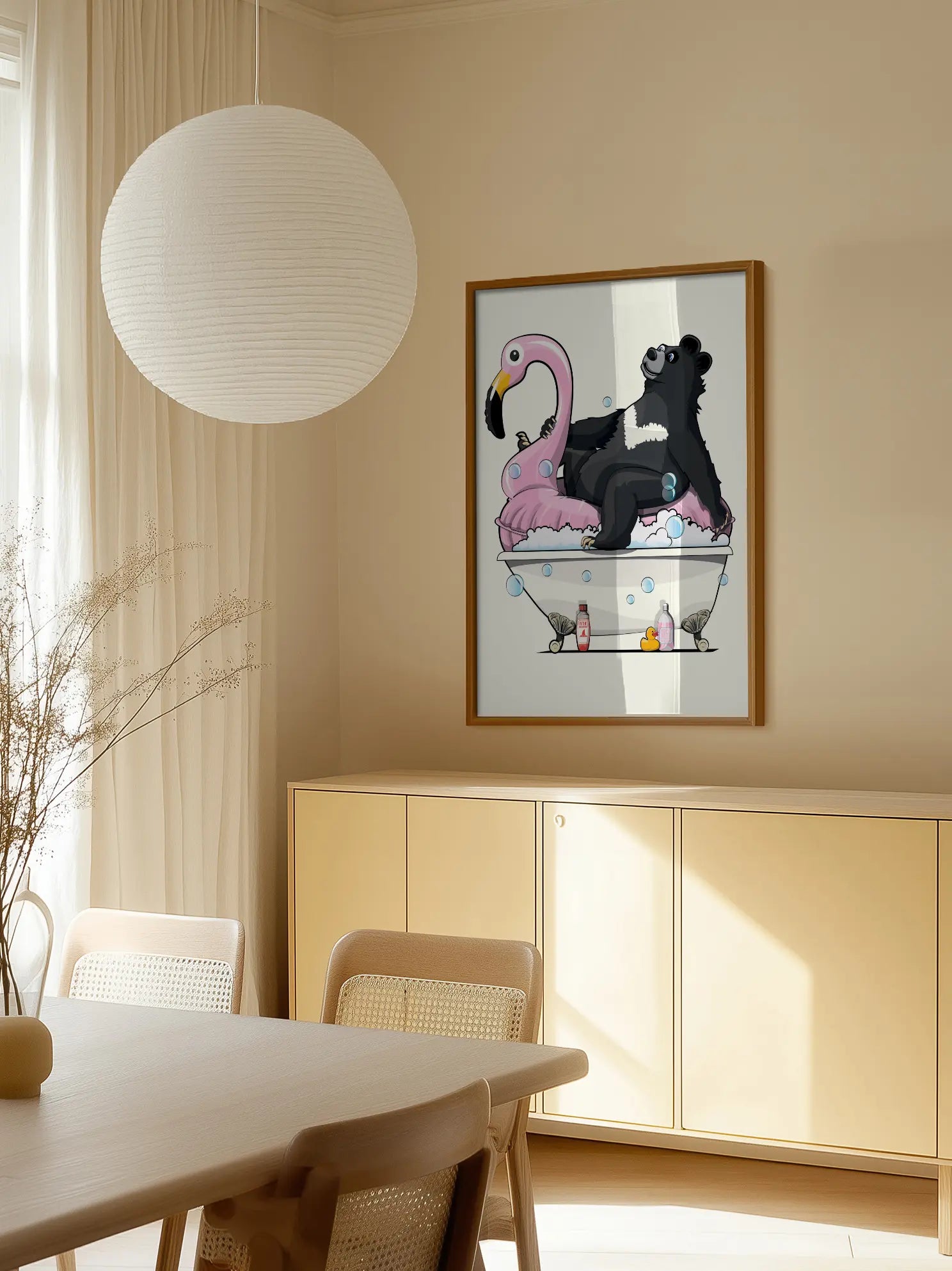 Bear in a Bathtub Poster