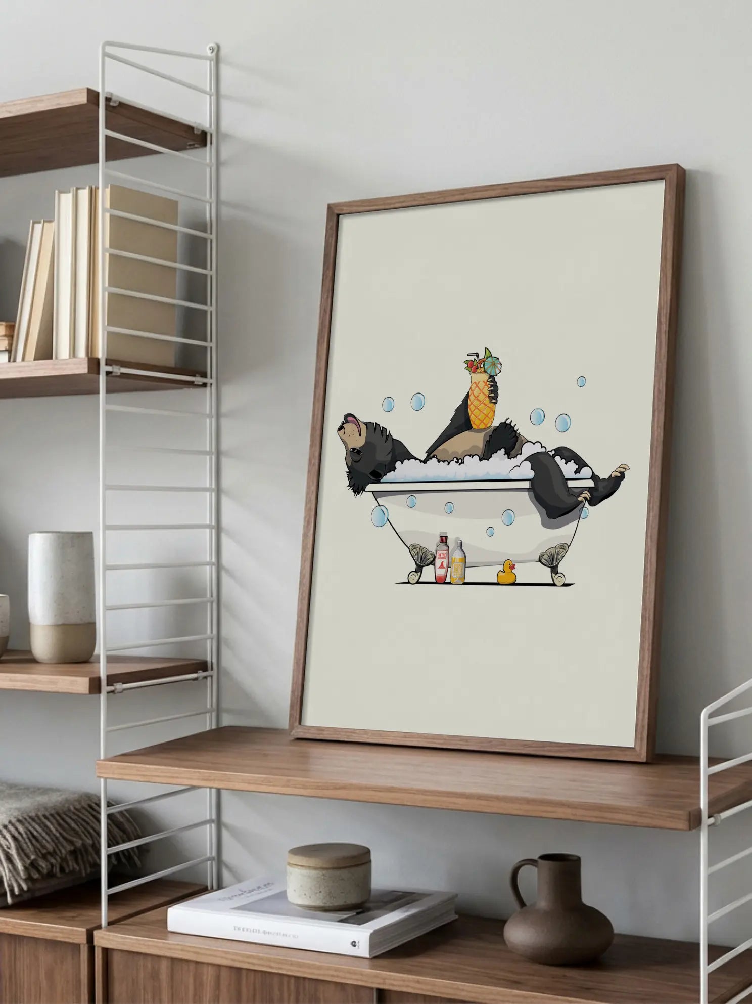 Bear in Bathtub Poster